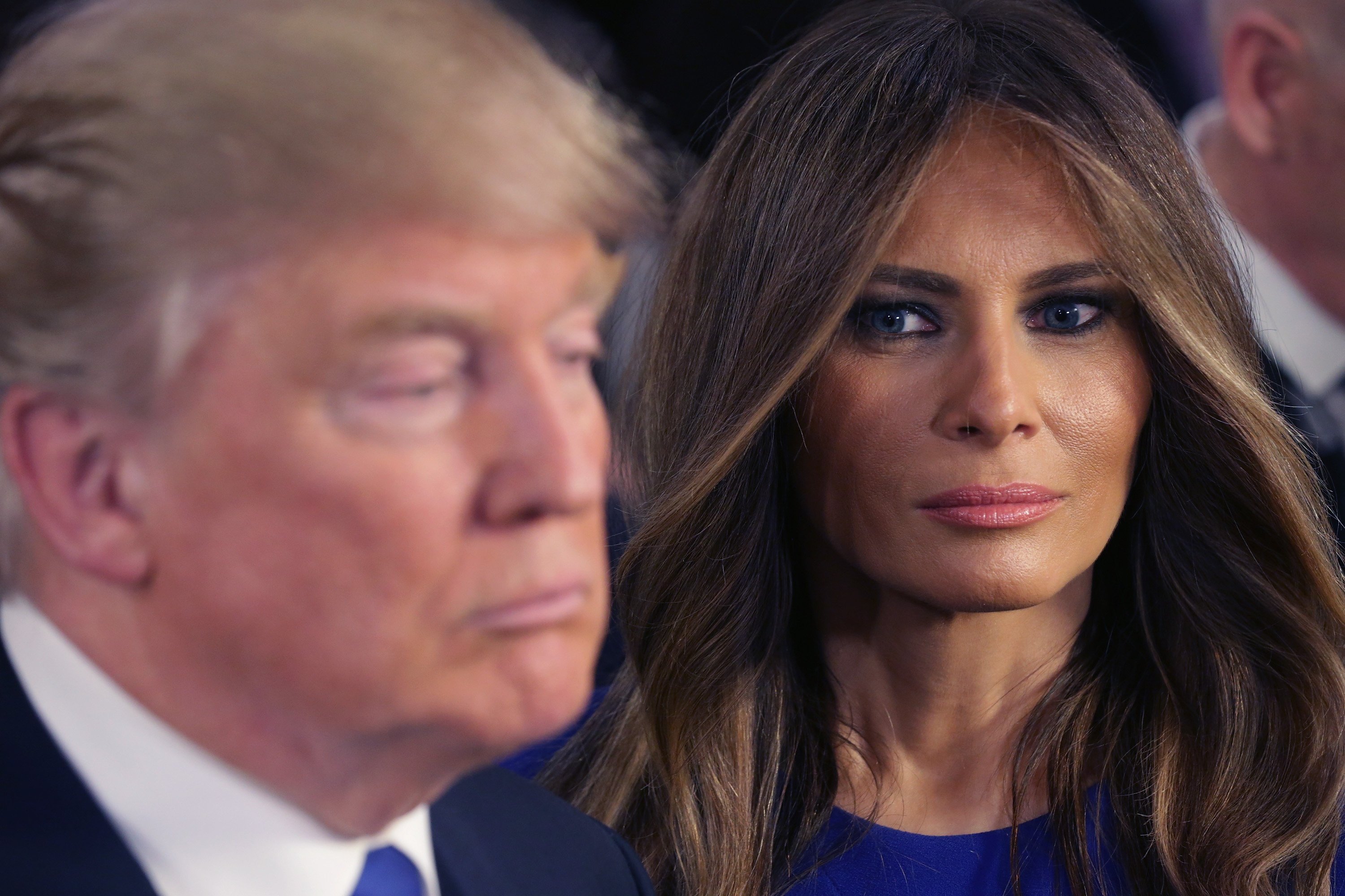 Donald Trump's wife, Melania Trump, whose GQ photo shoot was used in an attack ad against her husband.