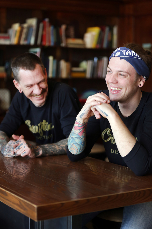 Executive chef Aaron Solley (left) and sous chef Stephen Schmidt (right) at Craft Work in West Village