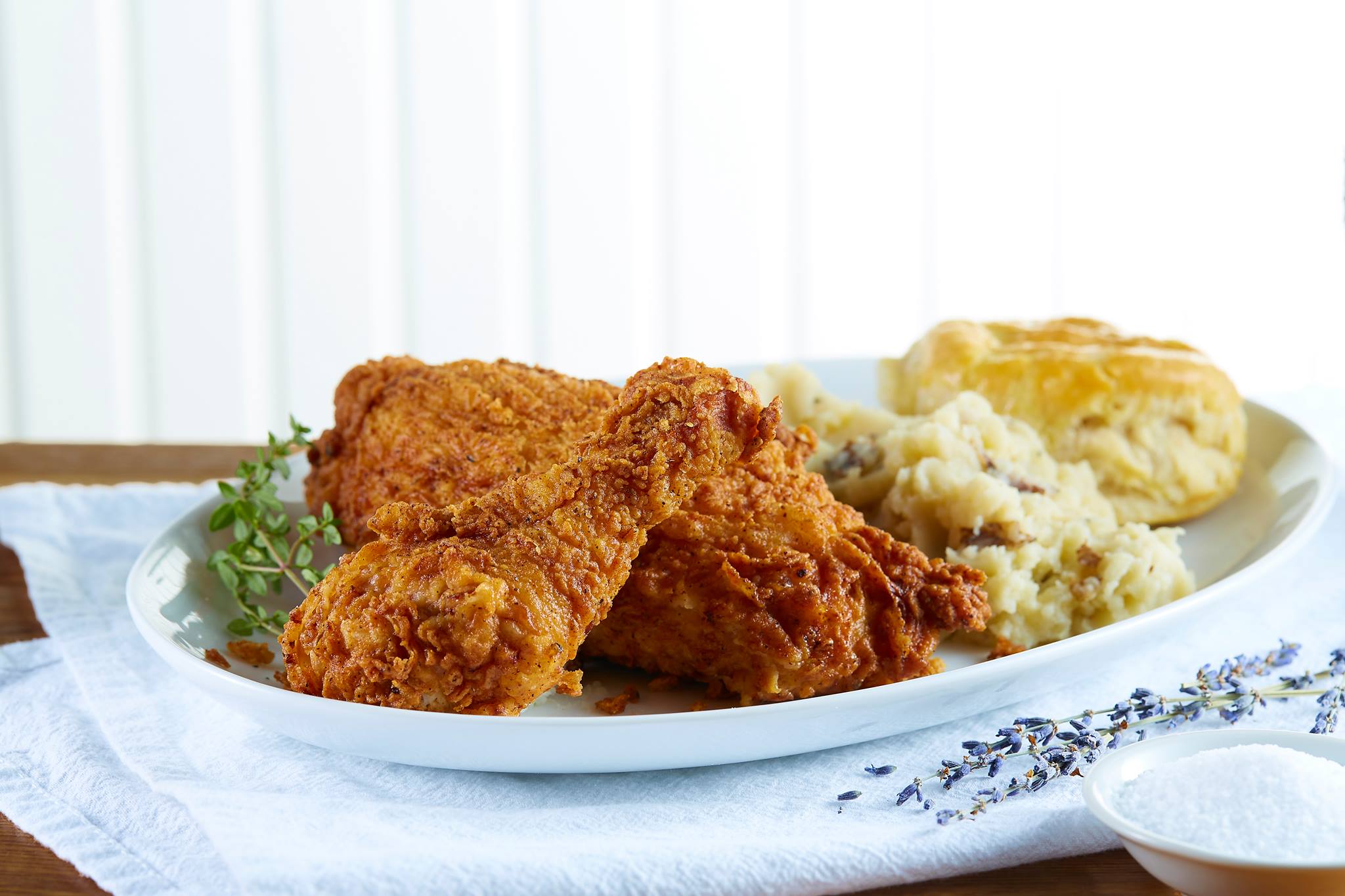 Fried chicken with a French influence