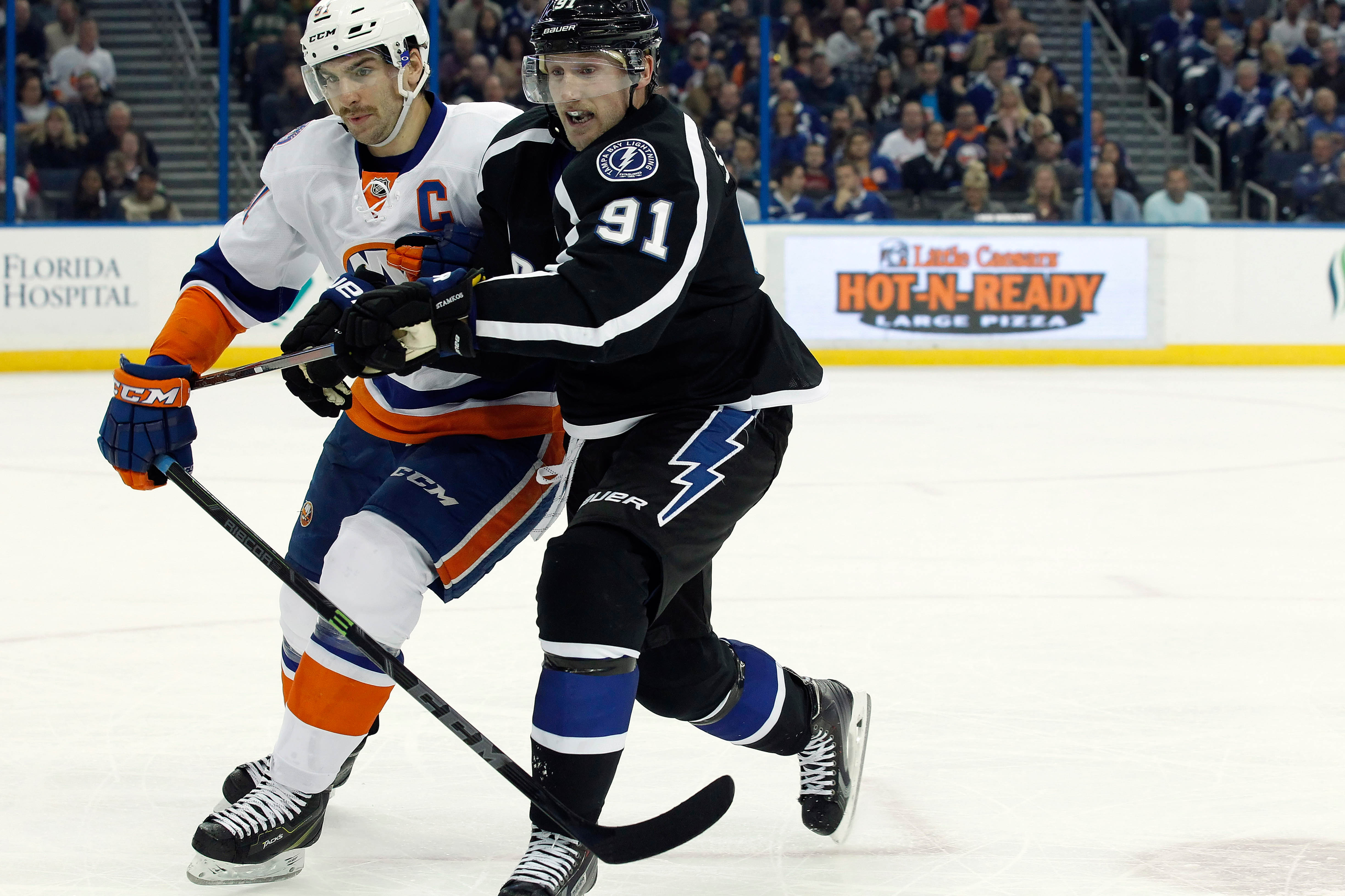 John Tavares and Steven Stamkos in a 2014 game.