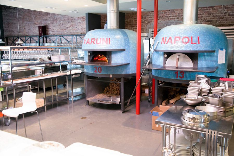 The pizza ovens at Varuni Napoli in Morningside.