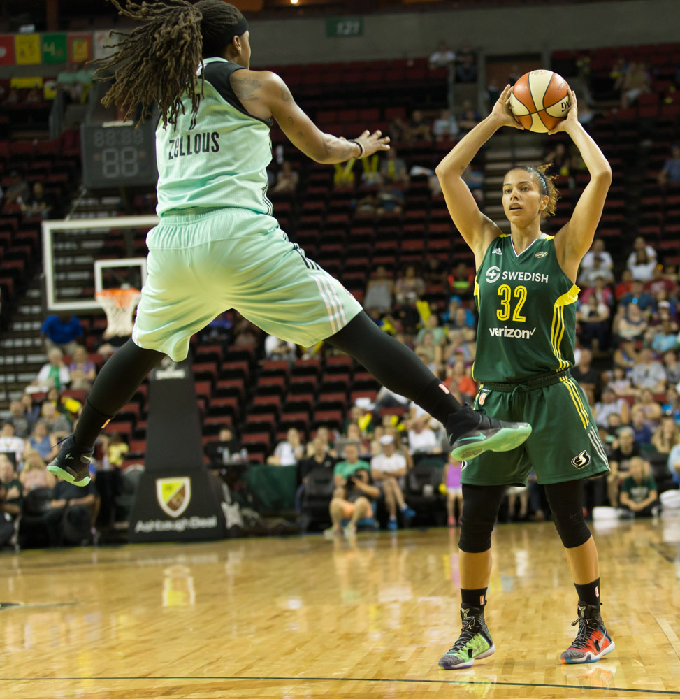 Alysha Clark led the Storm with 23 points, but it wasn't enough to beat the Liberty.