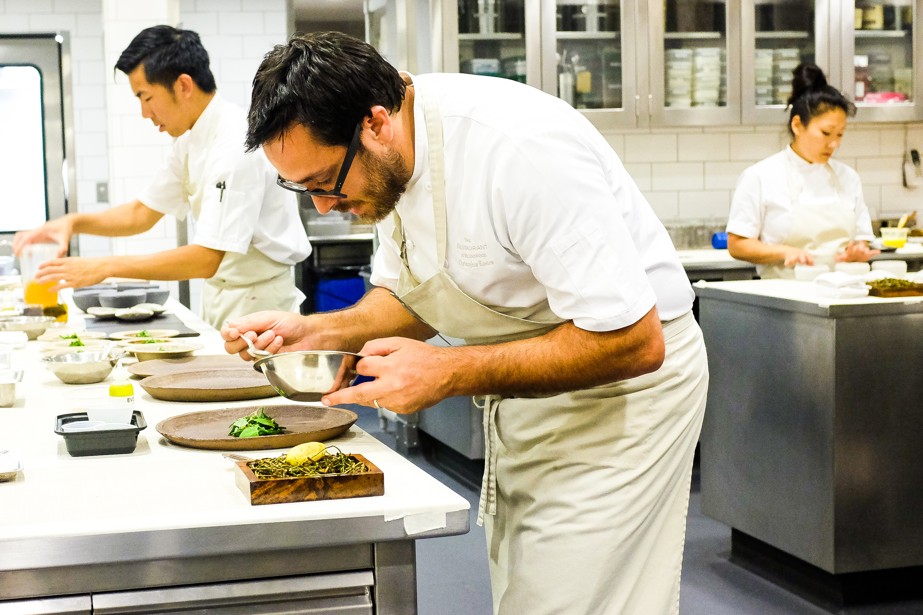 Chef Chris Kostow in the kitchen at The Restaurant at Meadowood