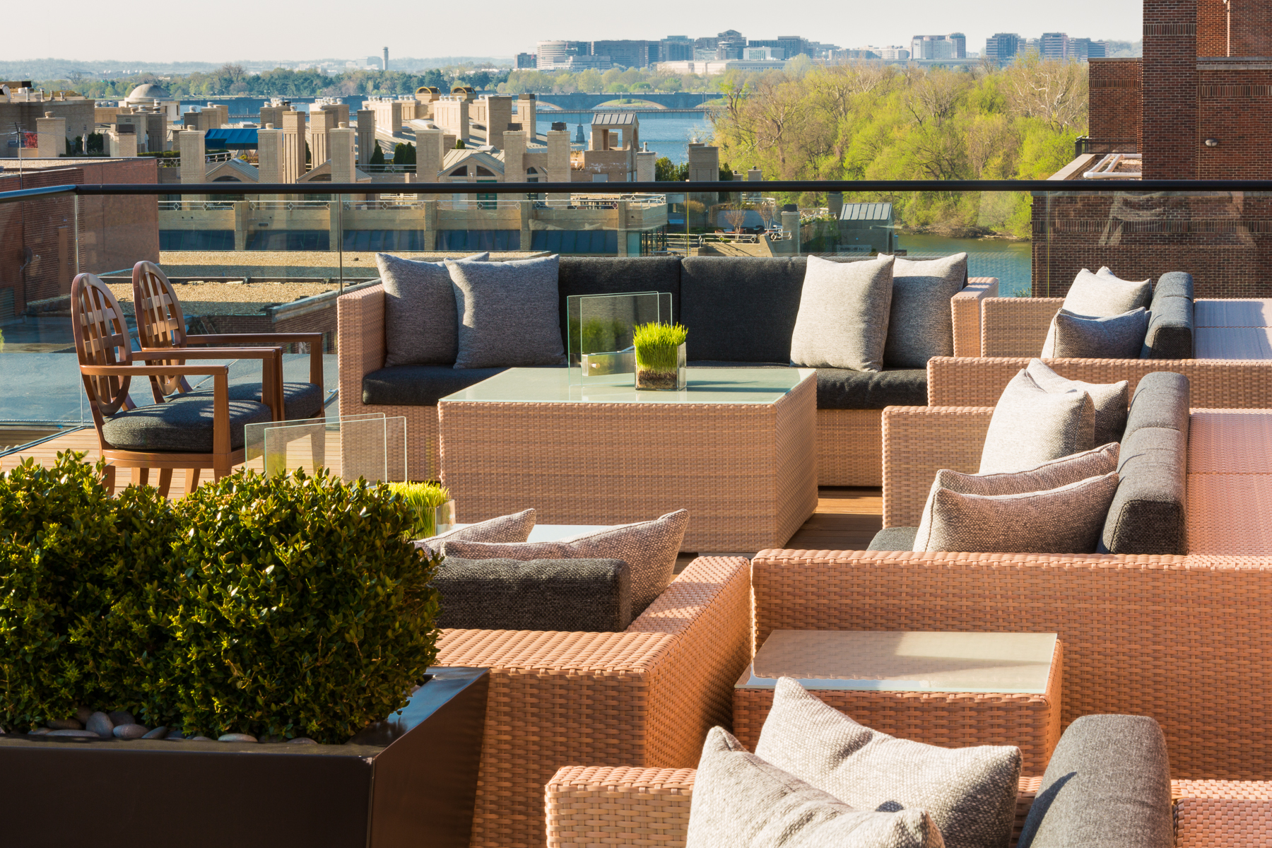 The Rosewood's rooftop lounge
