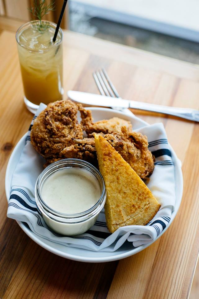 Pickle brined fried chicken at Gold Cash Gold.