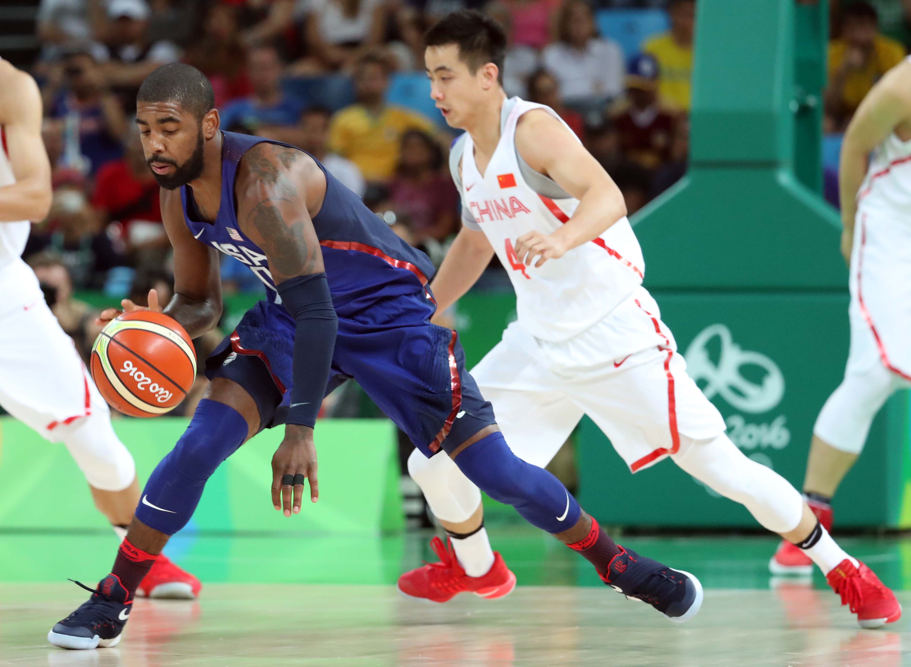 Olympics: Basketball-Men's Team-Preliminary Round Group A-CHN vs USA