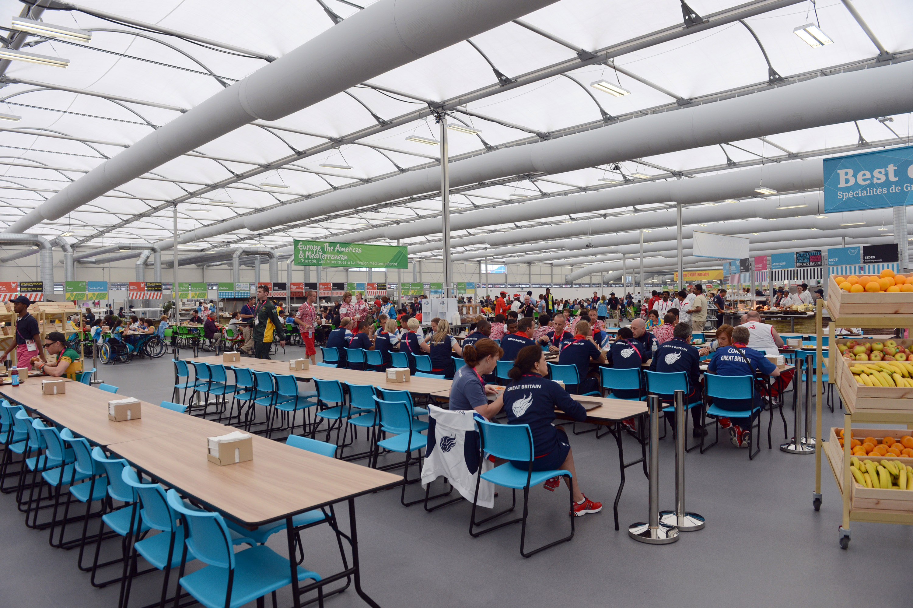 the Olympic dining hall in London