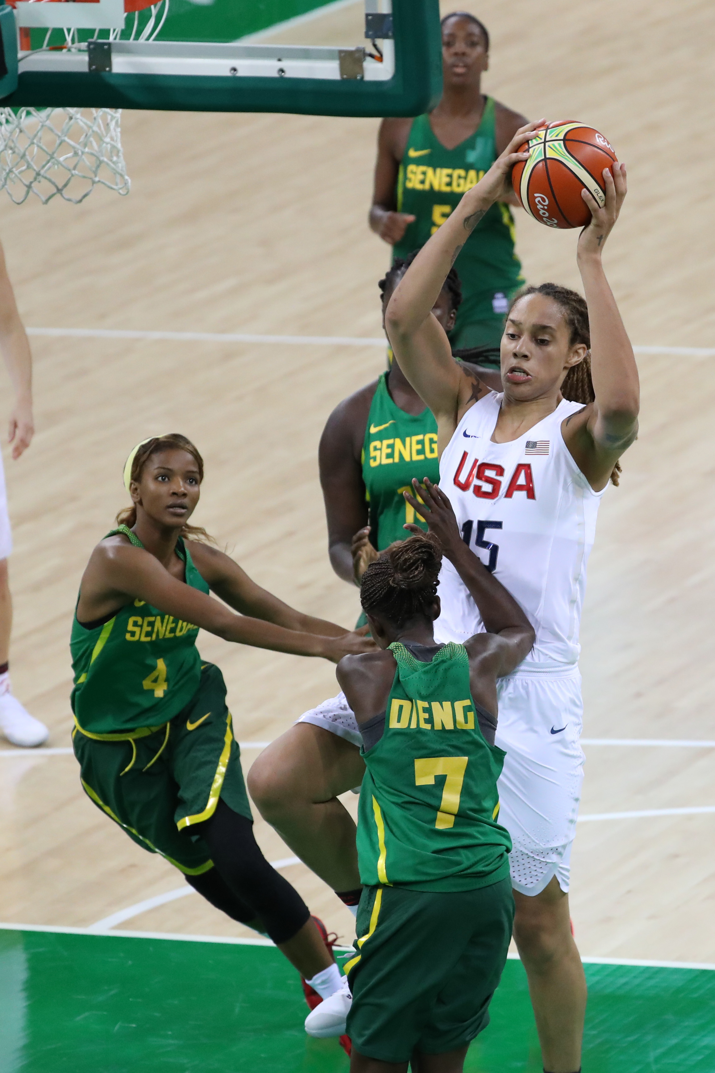 Olympics: Basketball-Women's Team-Preliminary Round Group B-USA vs SEN