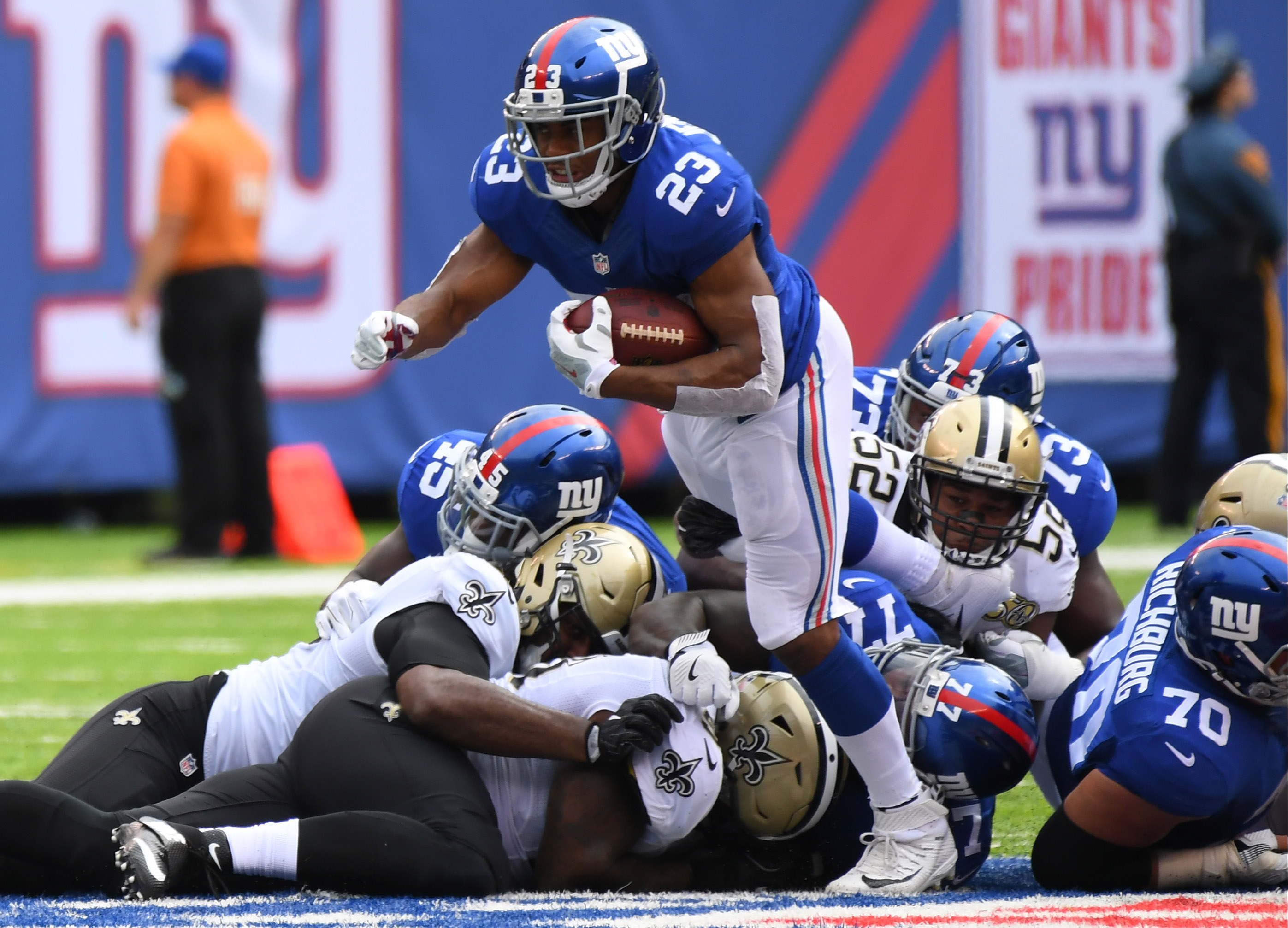 NFL: New Orleans Saints at New York Giants