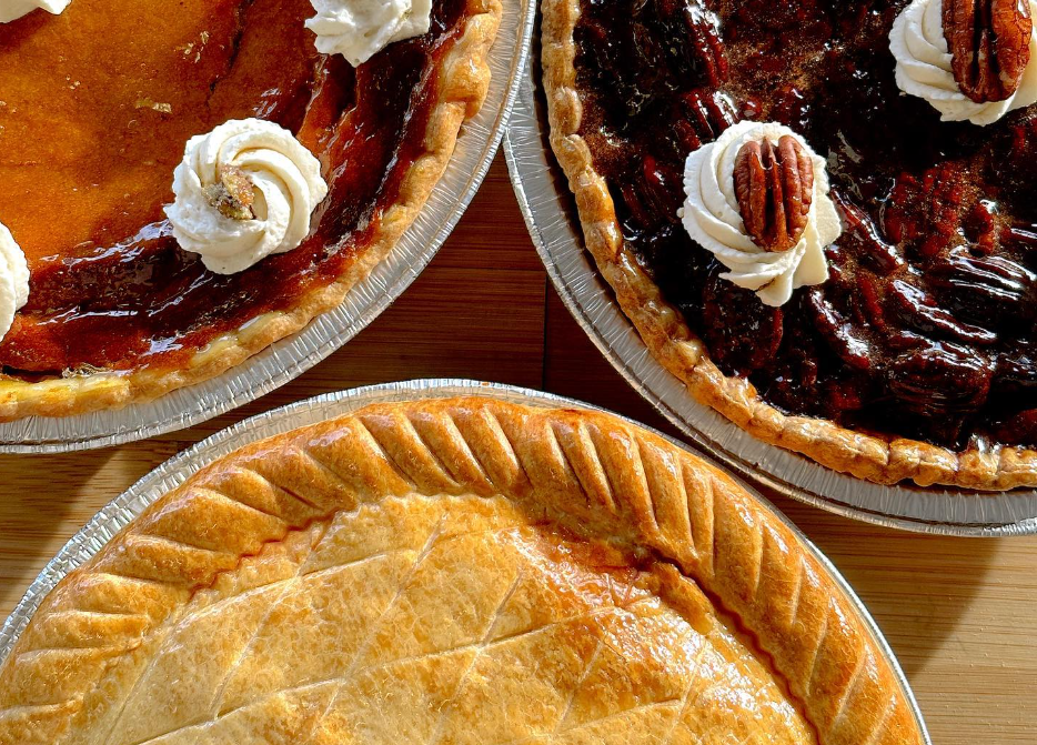 Three pies from Delices Gourmands French Bakery