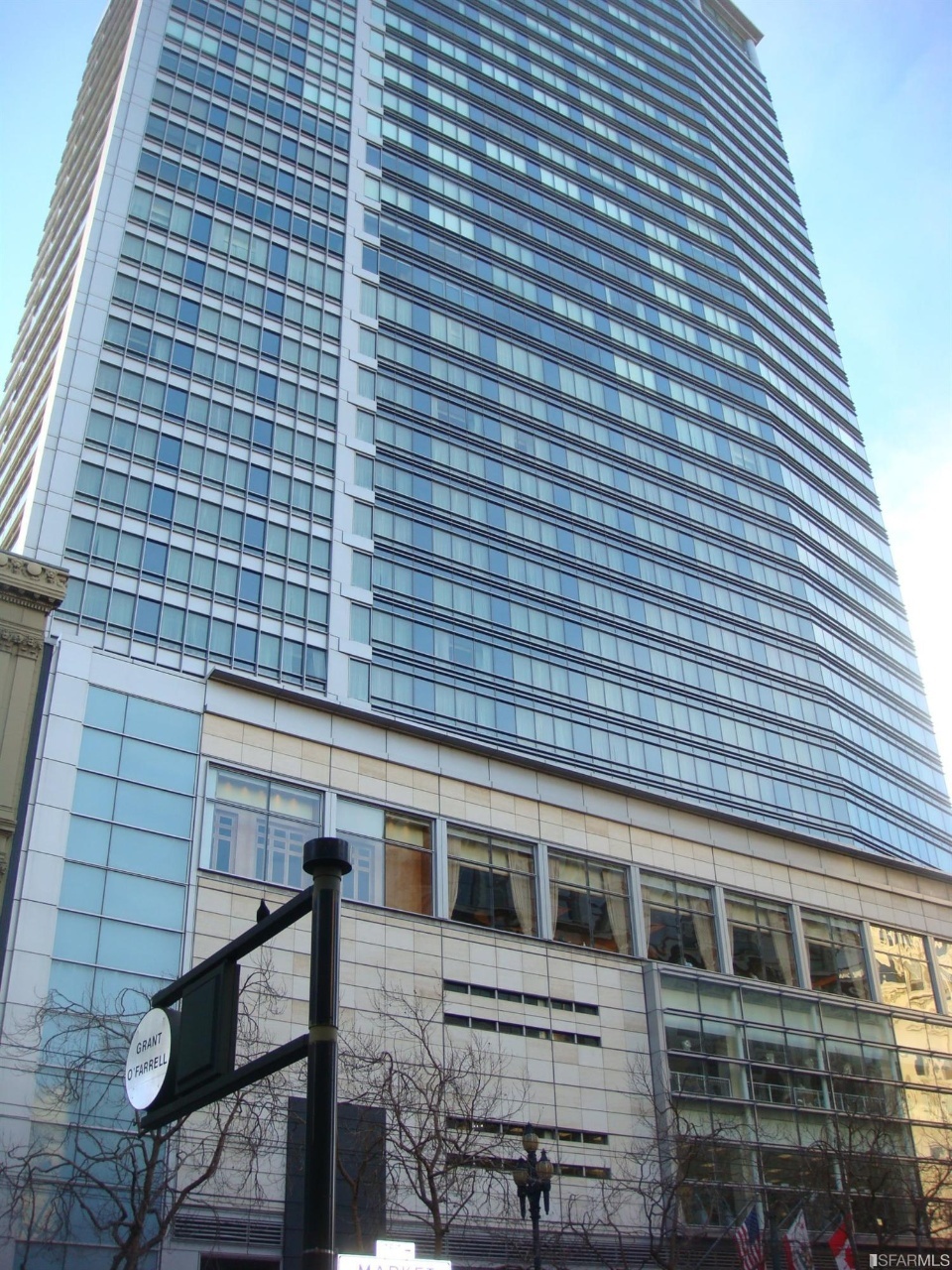 The Four Seasons building on Market Street from street level
