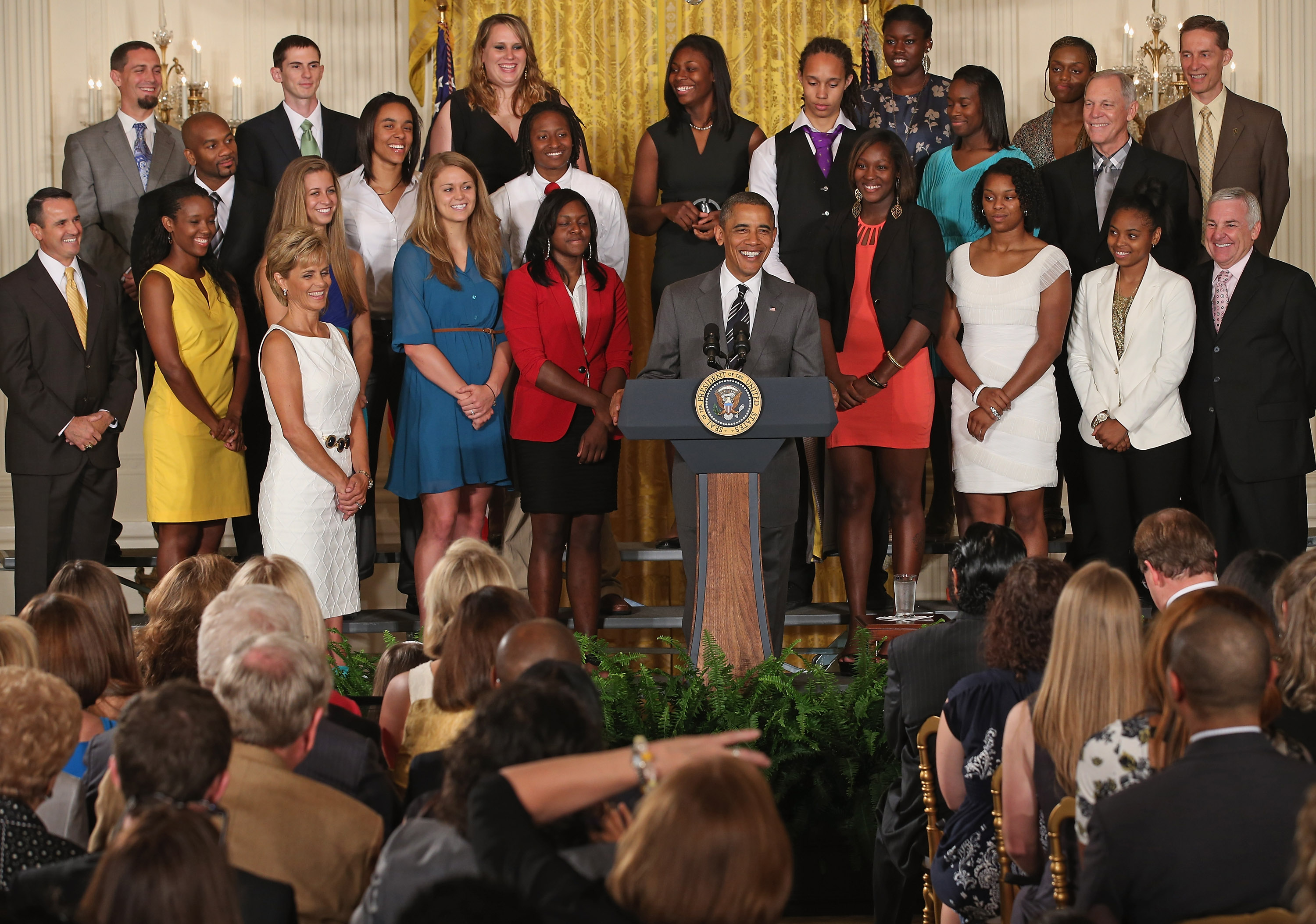 Obama Welcomes 2012 NCAA Women's Basketball Champions To White House