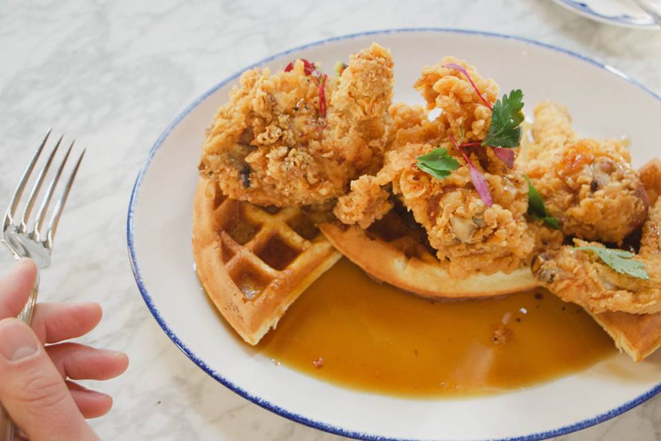 Art Smith's chicken and waffles are pretty famous