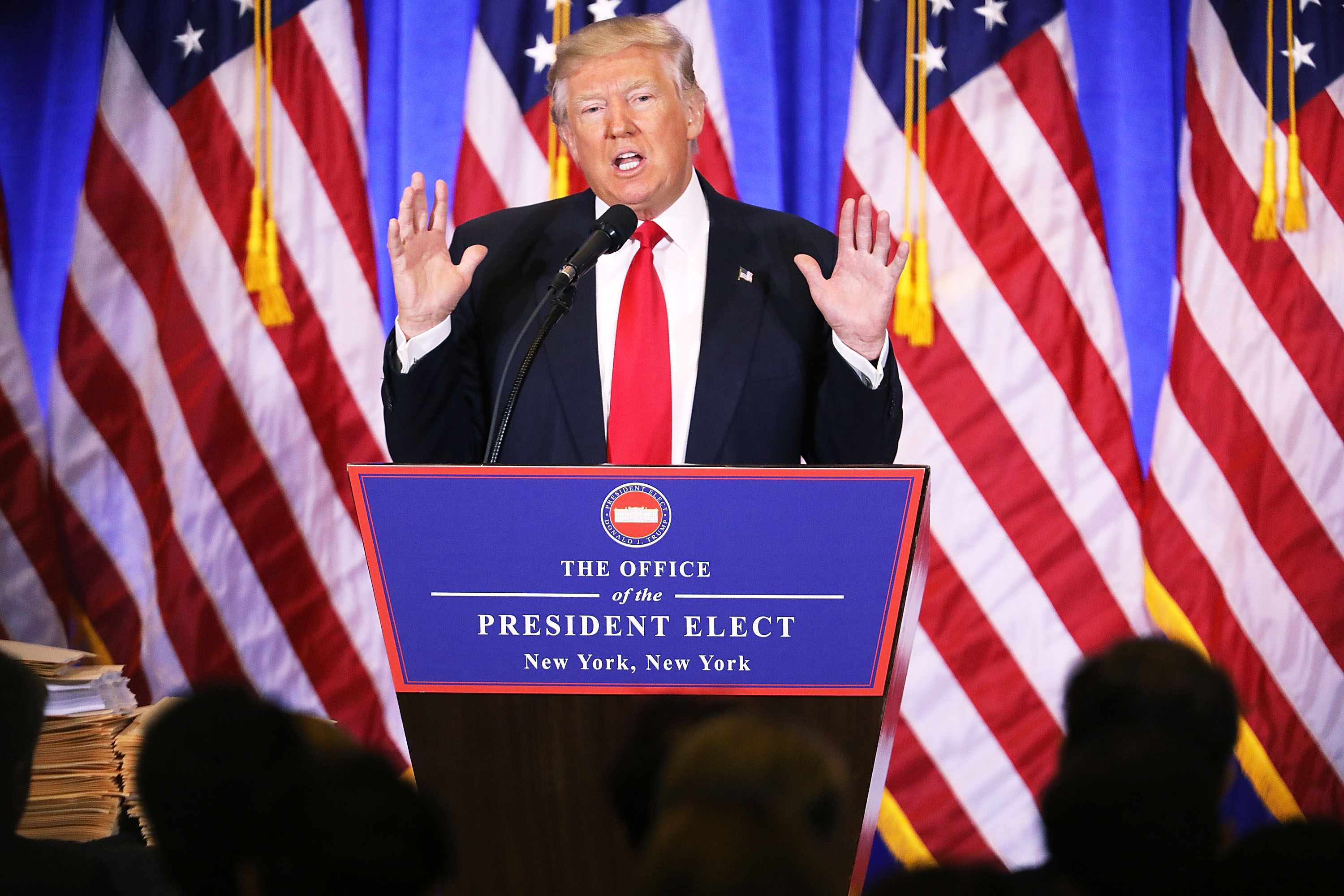 President-Elect Donald Trump Holds Press Conference In New York