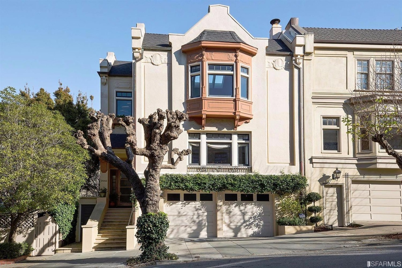 Exterior of Pac Heights home. Very large. Edwardian style. 