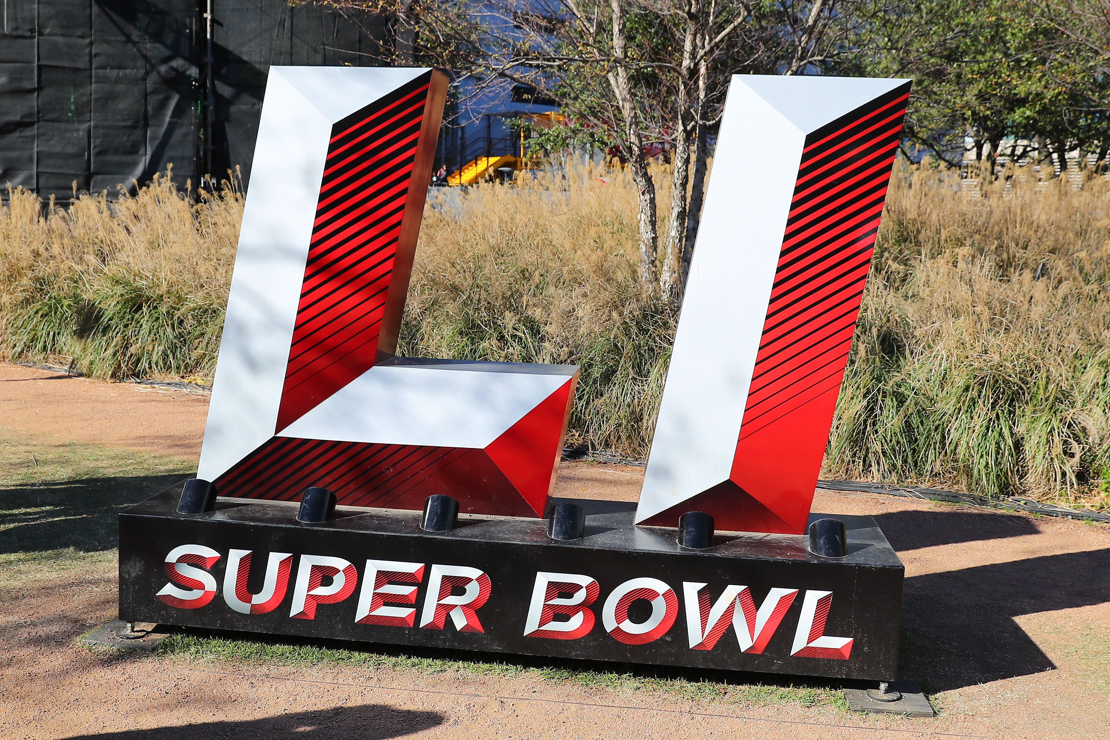 The Super Bowl 51 logo in Houston, Texas