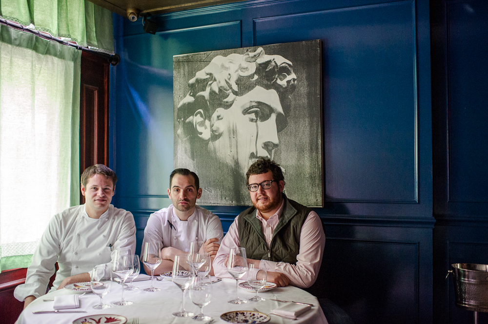 Rich Torrisi, Mario Carbone, and Jeff Zalaznick at Carbone in Greenwich Village