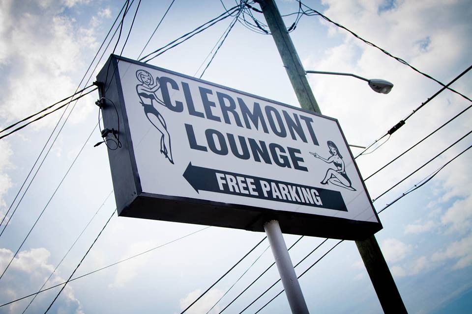 Signage at the Clermont Lounge.