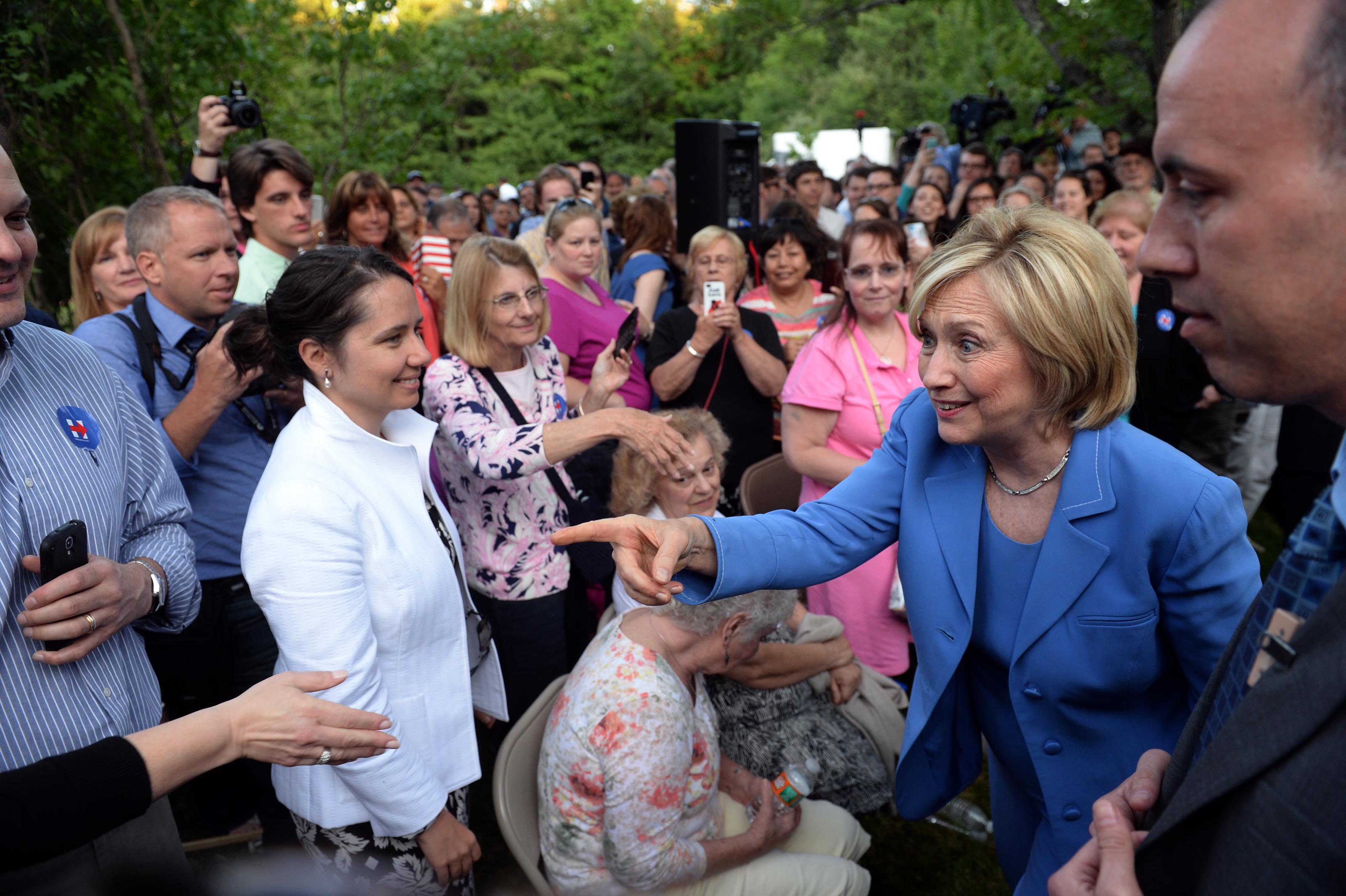 Hillary Clinton Discusses Economic Plan At New Hampshire Campaign Events
