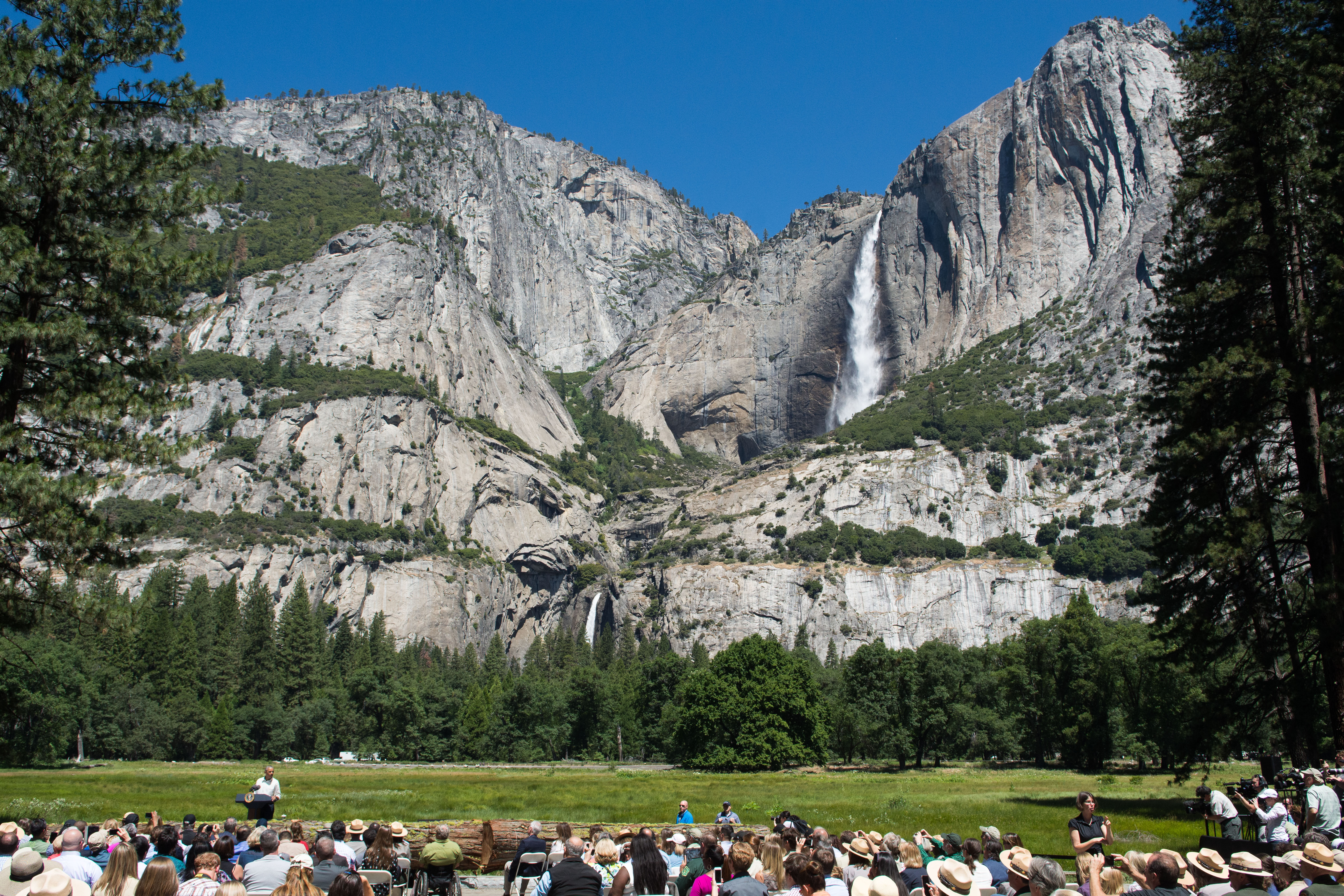 President Obama Speaks At Yosemite National Park Marking 100th Anniversary Of The Creation Of America's National Park System
