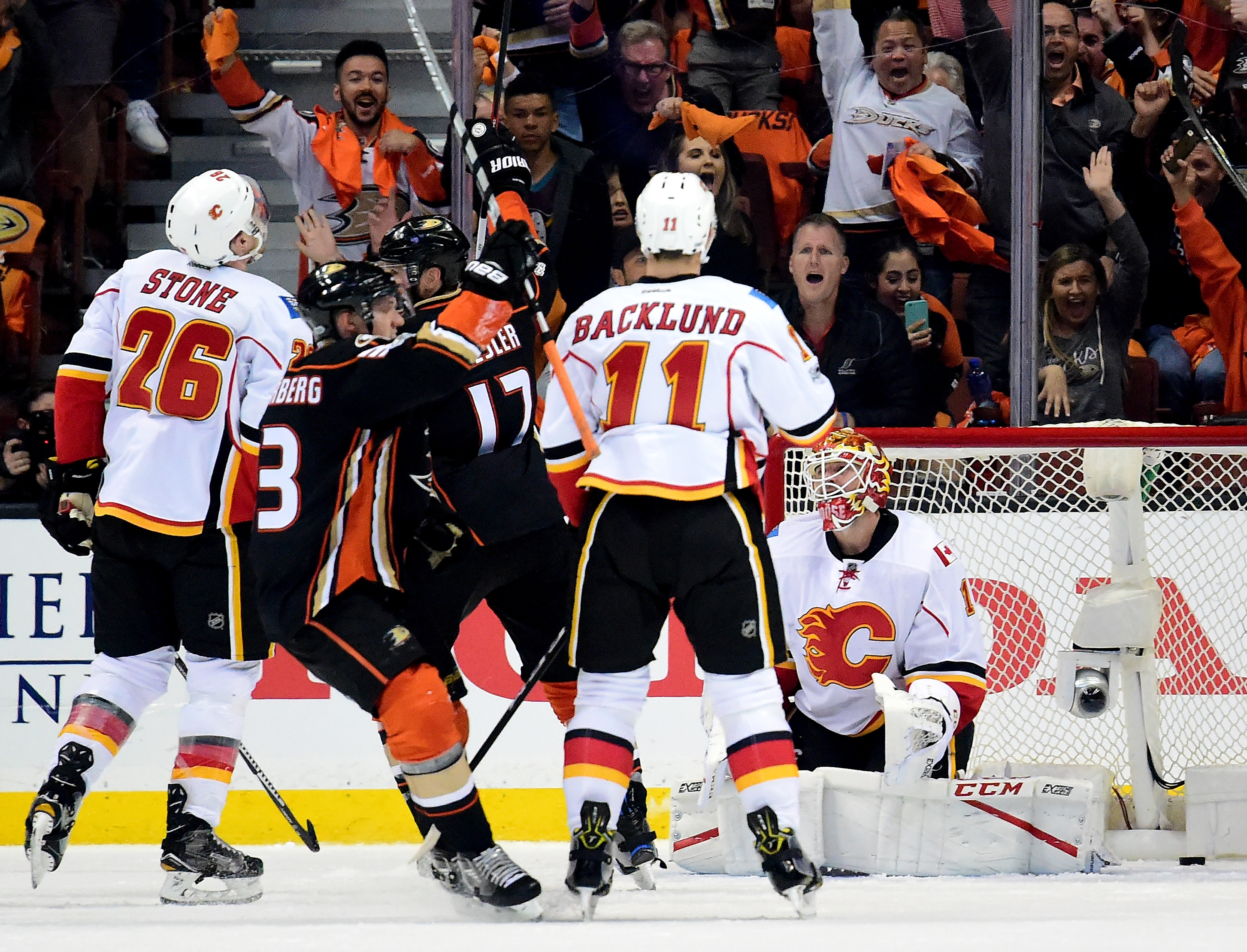 Calgary Flames v Anaheim Ducks - Game One
