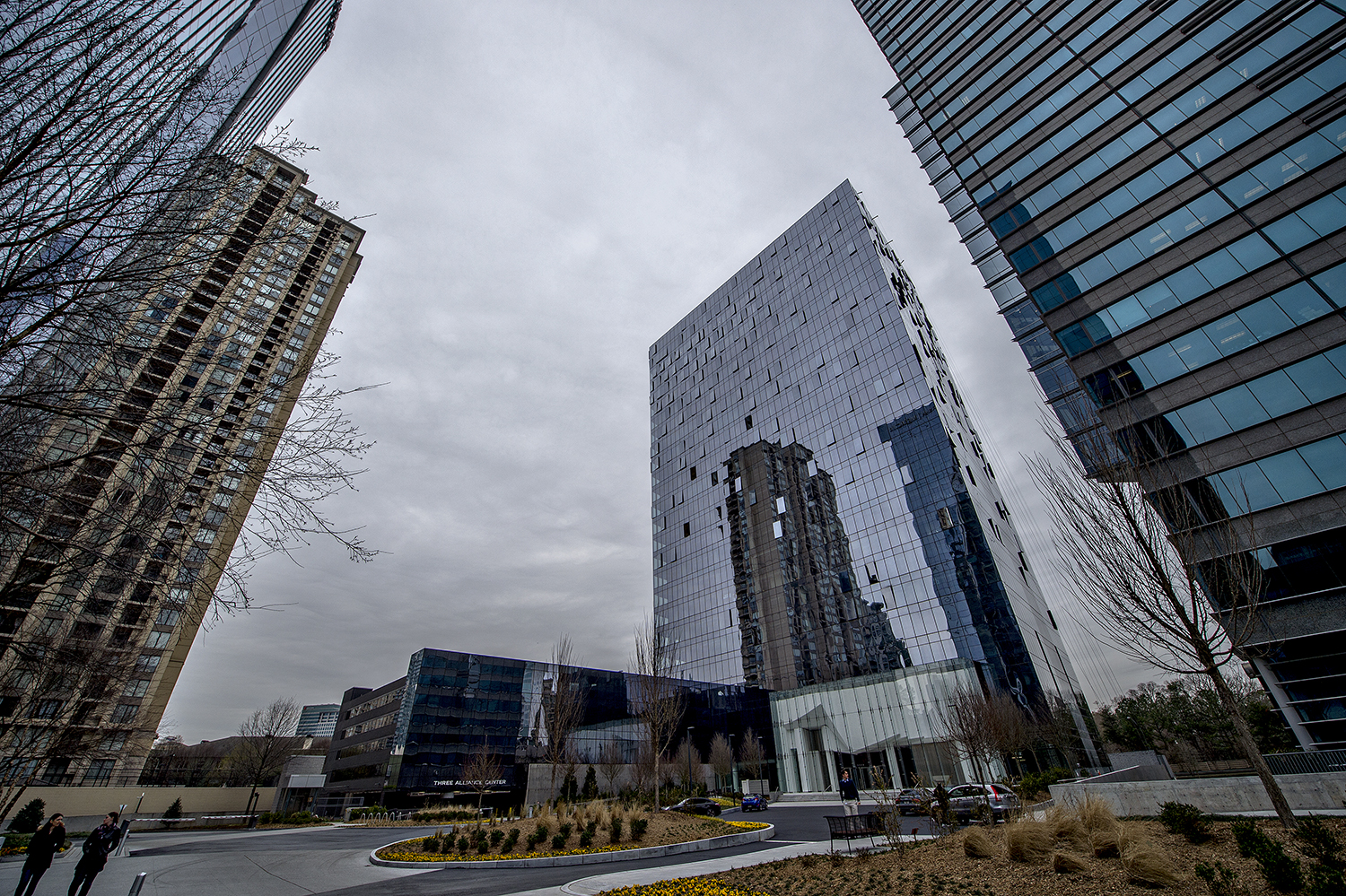 Three Alliance Center is finished in Buckhead’s business district. 