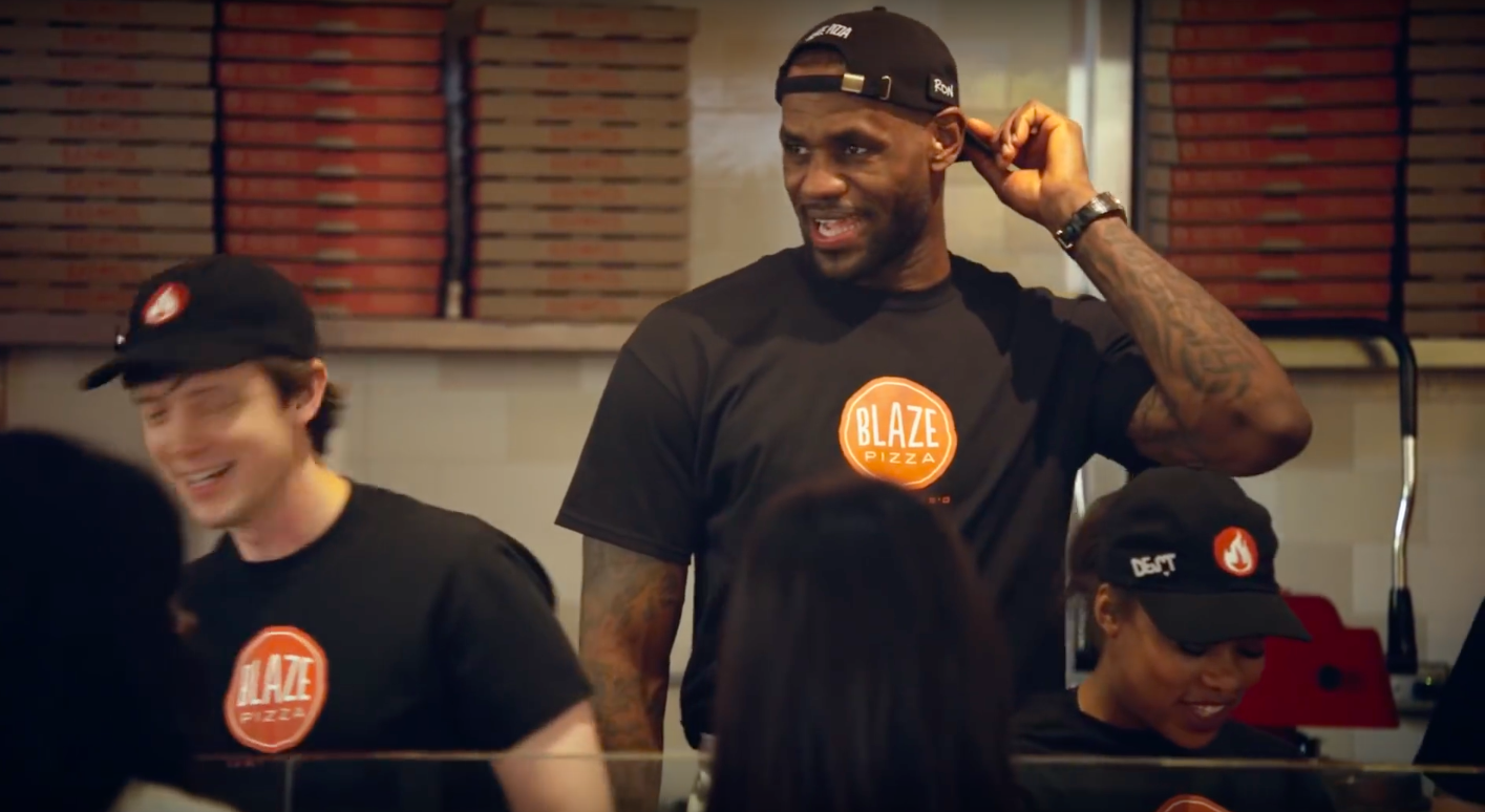 LeBron James at Blaze Pizza