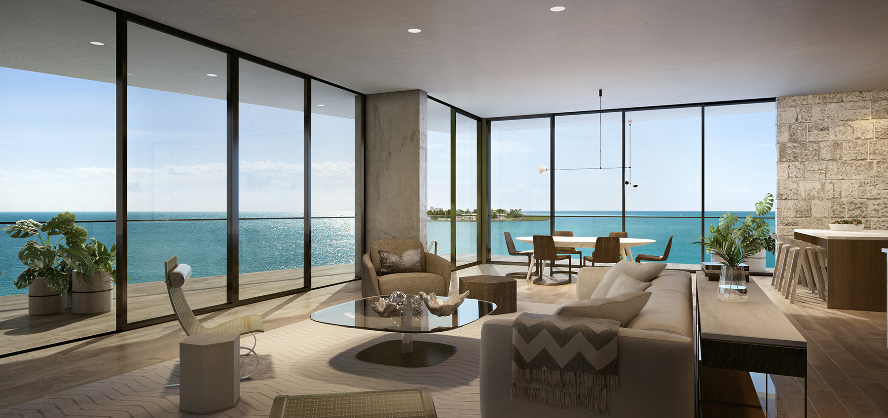 Rendering of a Fairchild Coconut Grove penthouse
