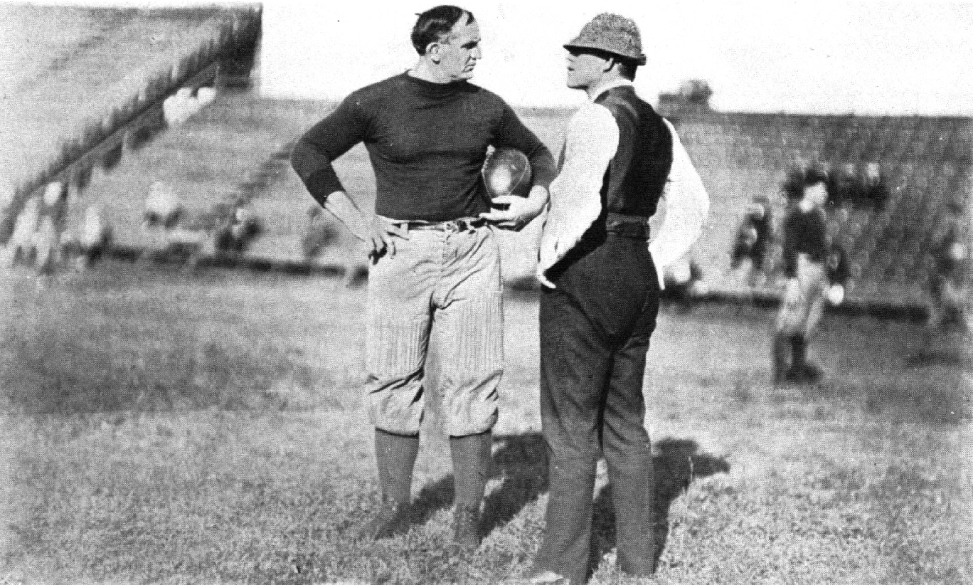 Germany Schulz, left, coaching at Michigan with Fielding Yost in 1914