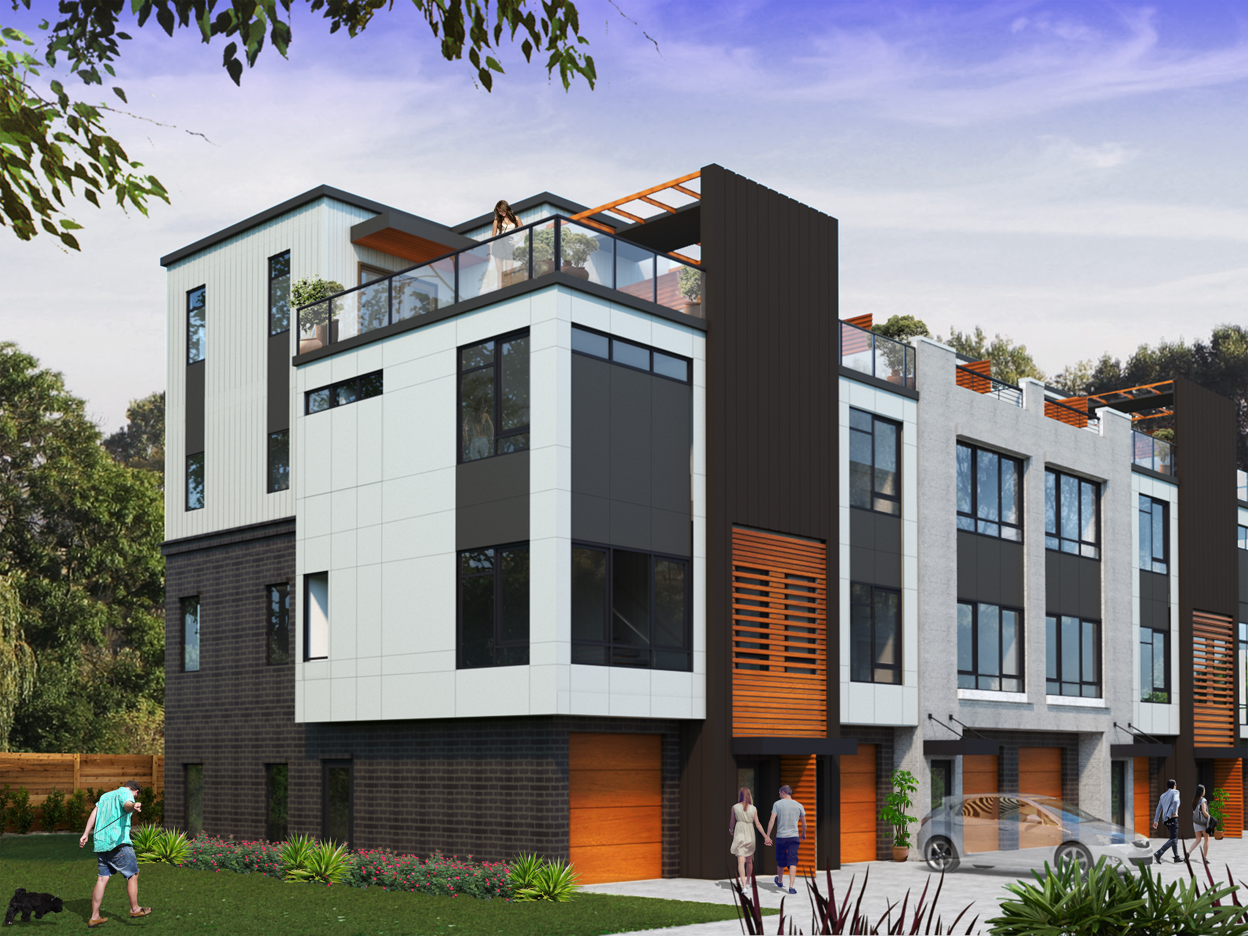 A new townhouse development pitched in the Old Fourth Ward near Boulevard. 