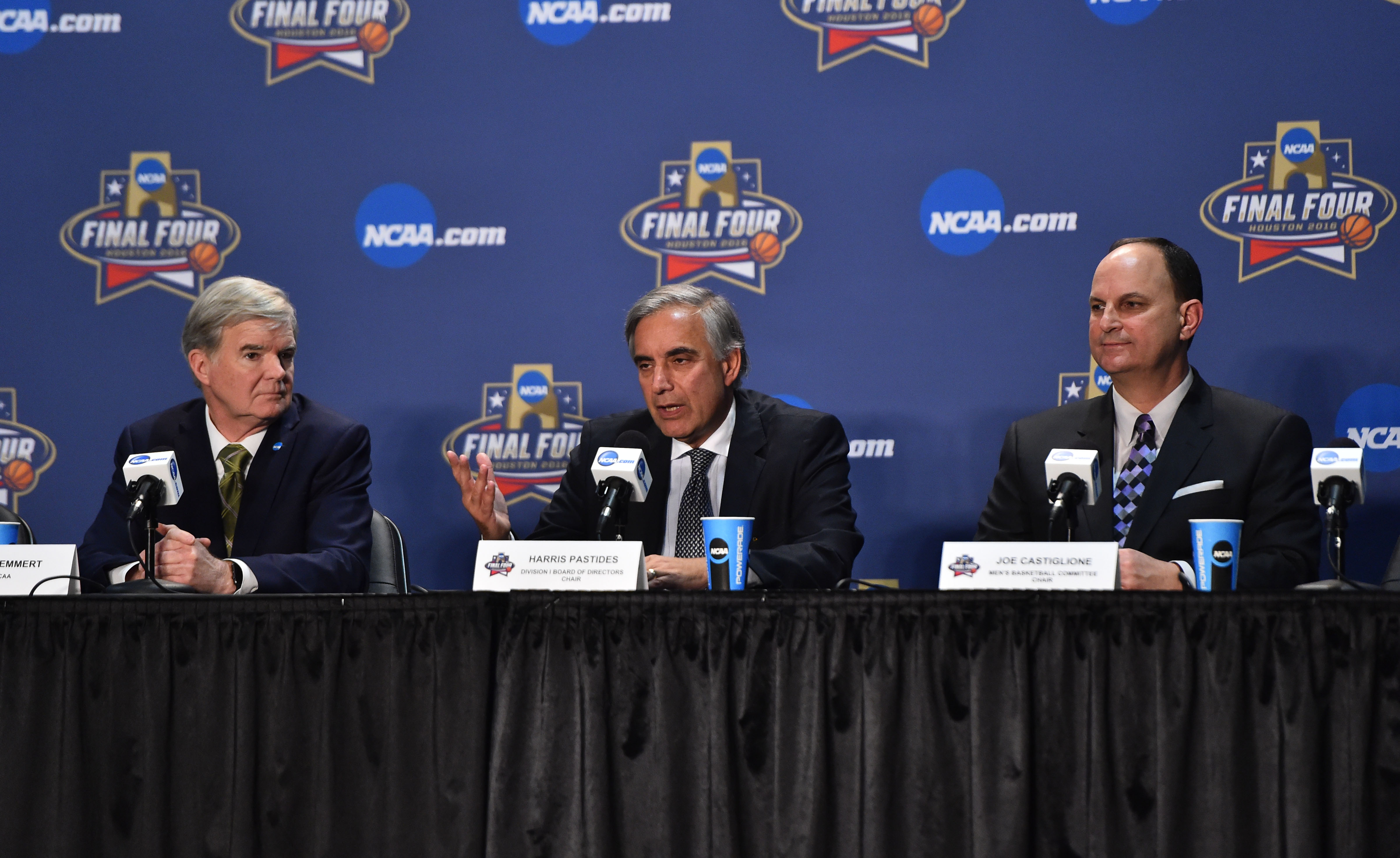 NCAA Basketball: NCAA Basketball: Final Four-Mark Emmert Press Conference