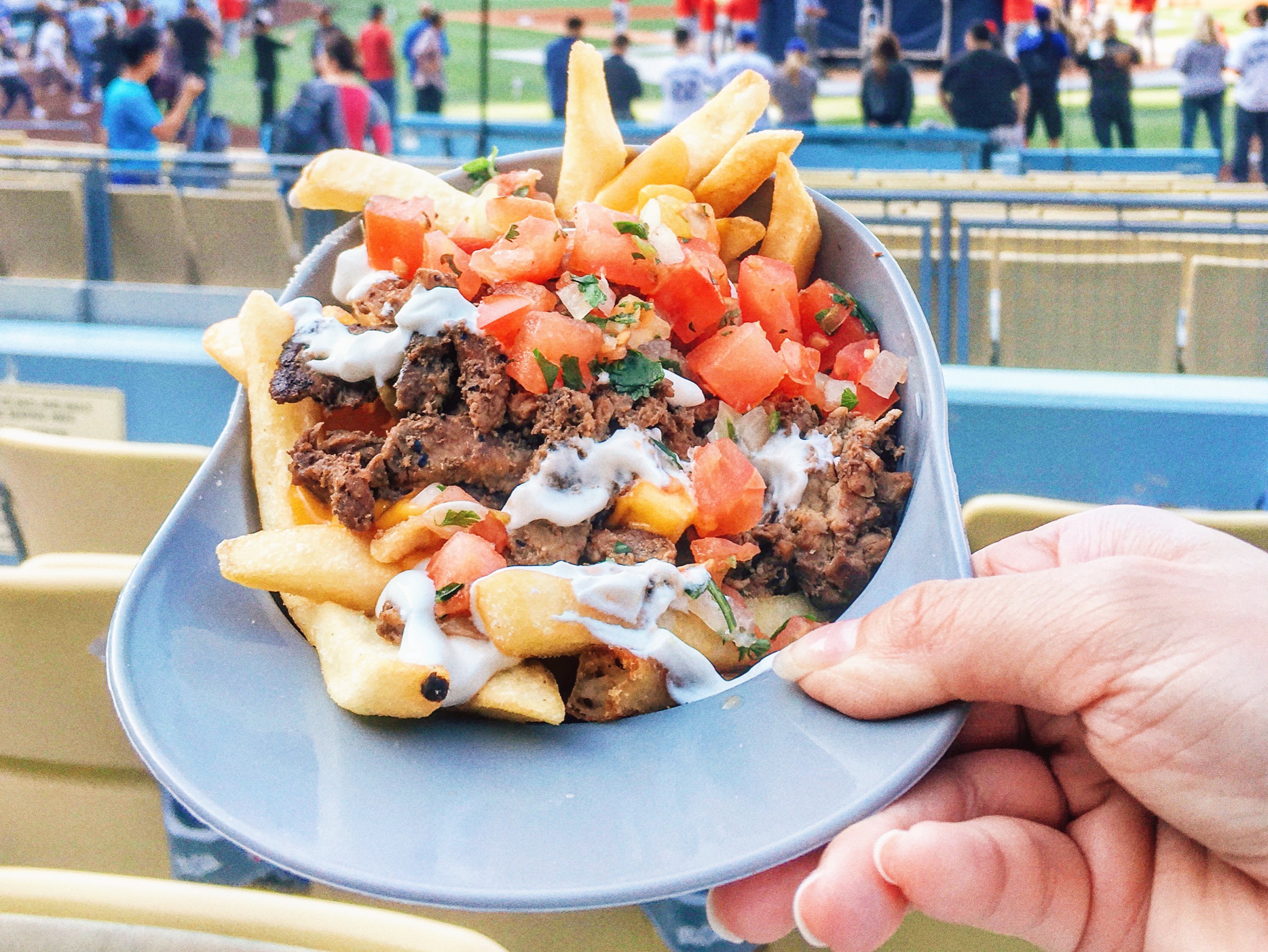 There is no shortage of french fry options at Dodger Stadium.
