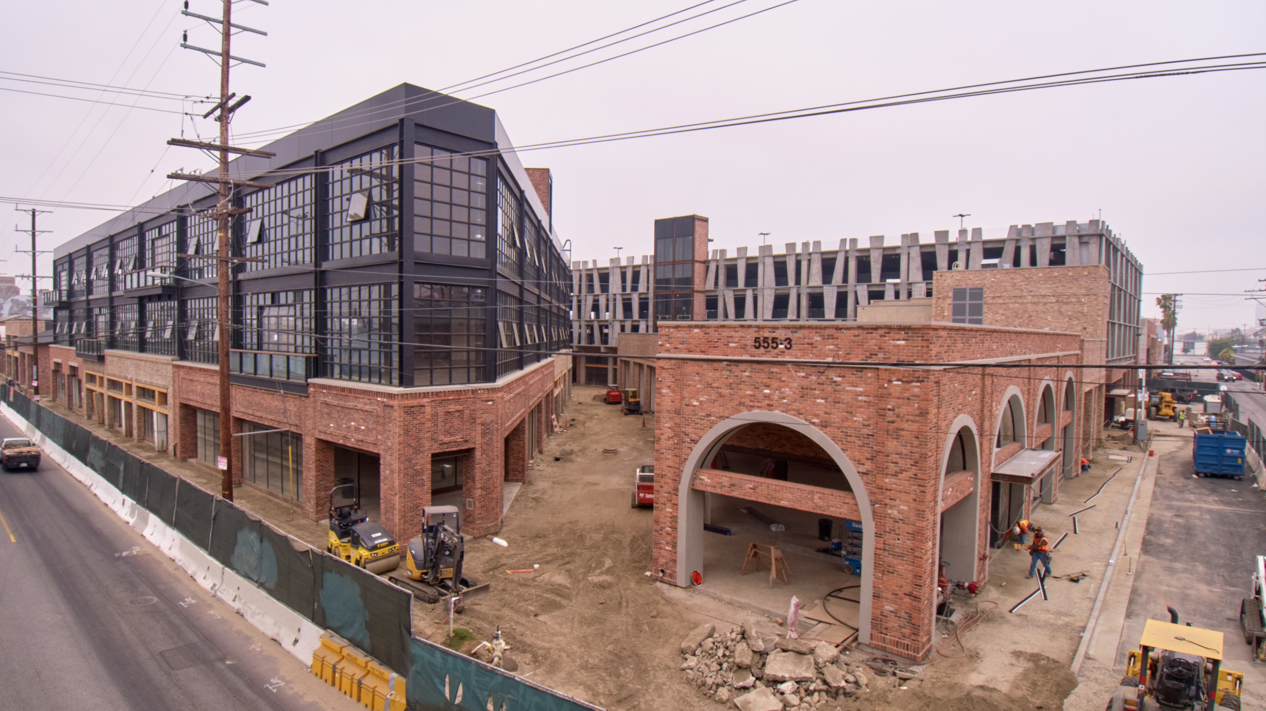 A photo of the under-construction At Mateo project. 