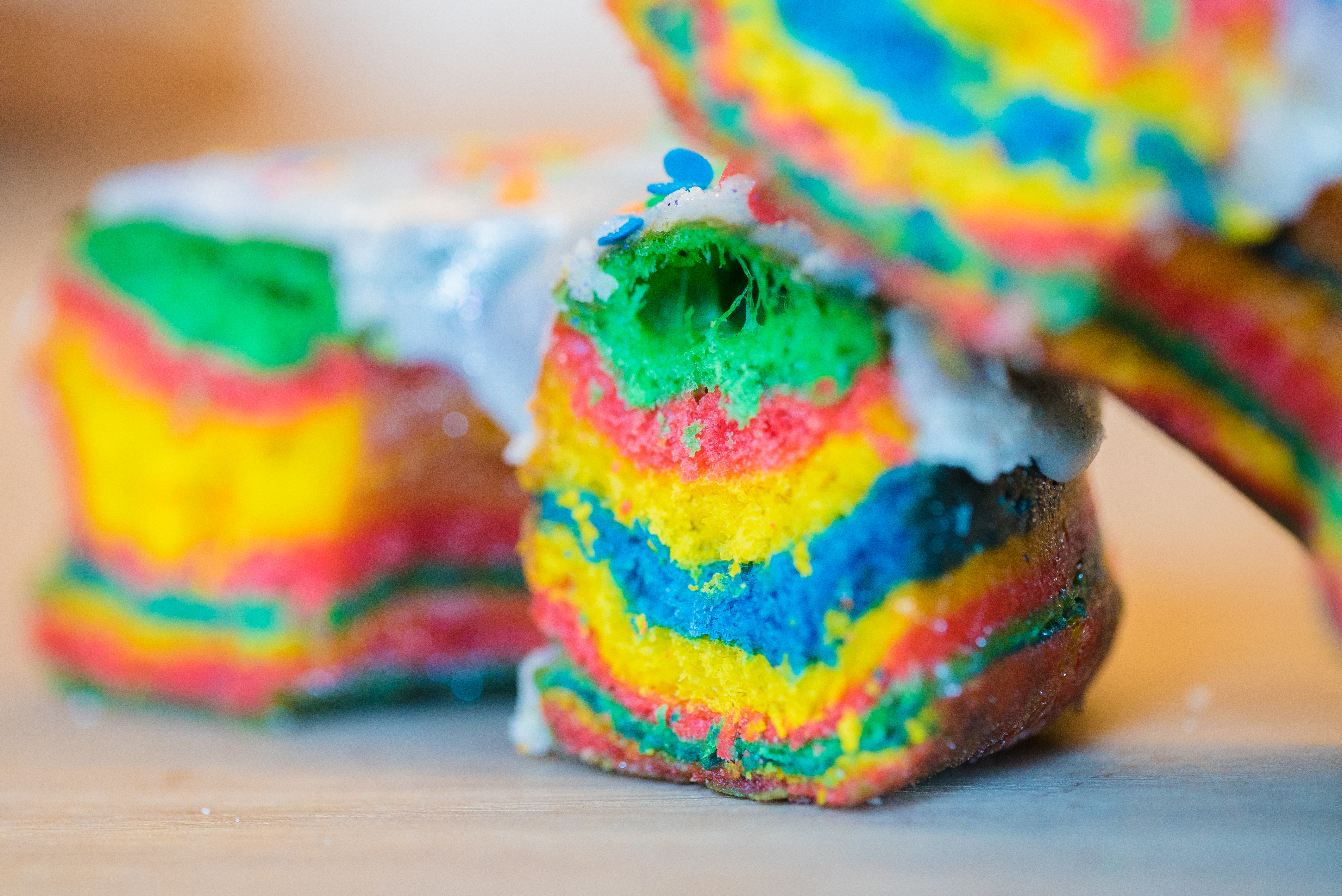 Sugar Factory rainbow pride doughnut
