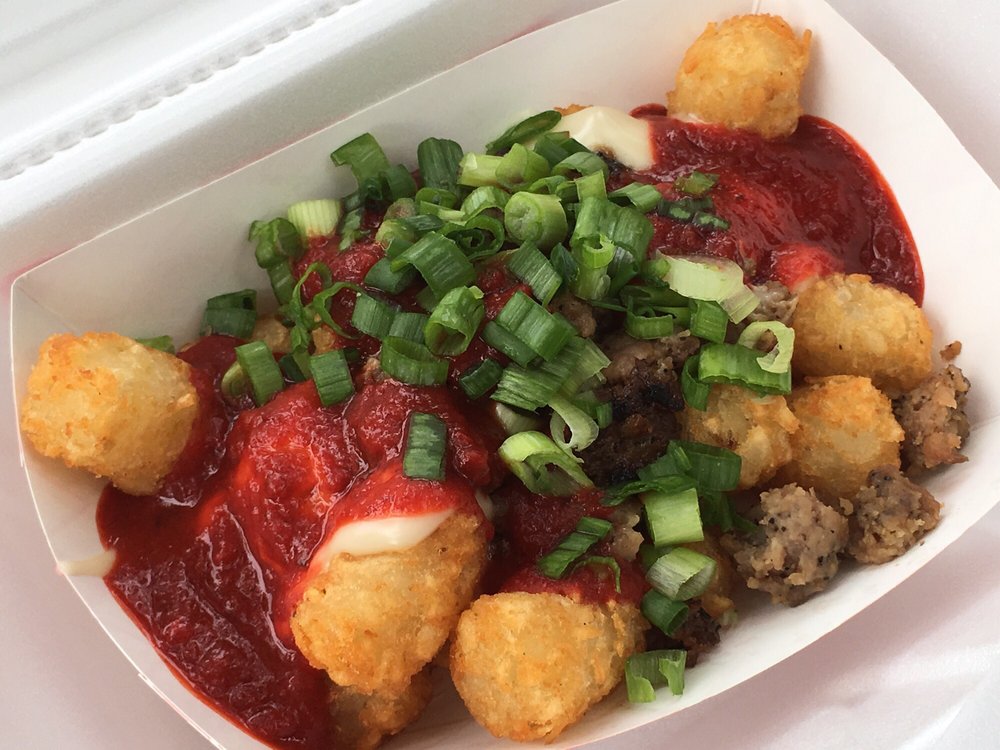 Be More Pacific’s tater tots with longanisa