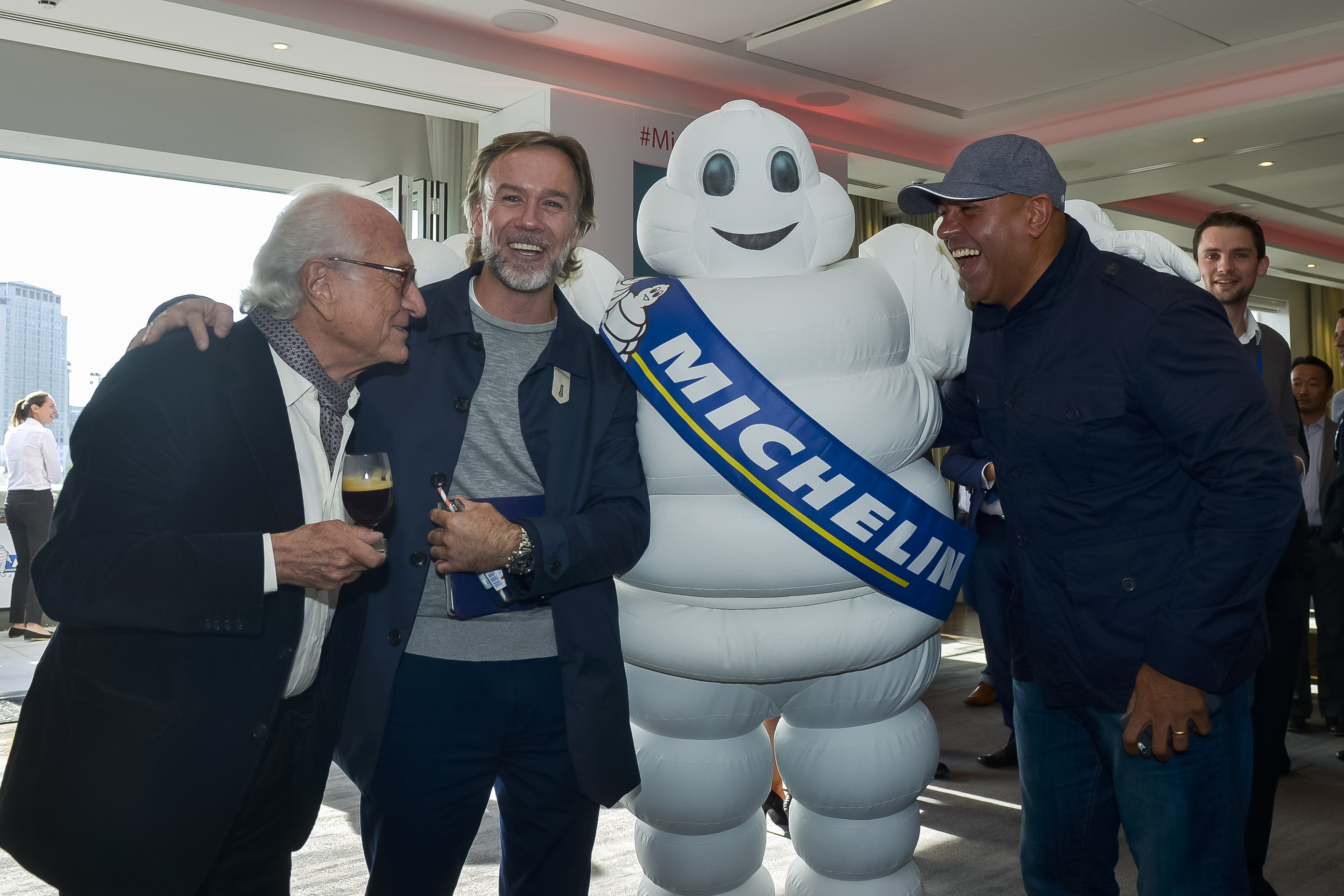 Marcus Wareing and Sat Bains at Michelin Guide’s Michelin stars announcement in 2018