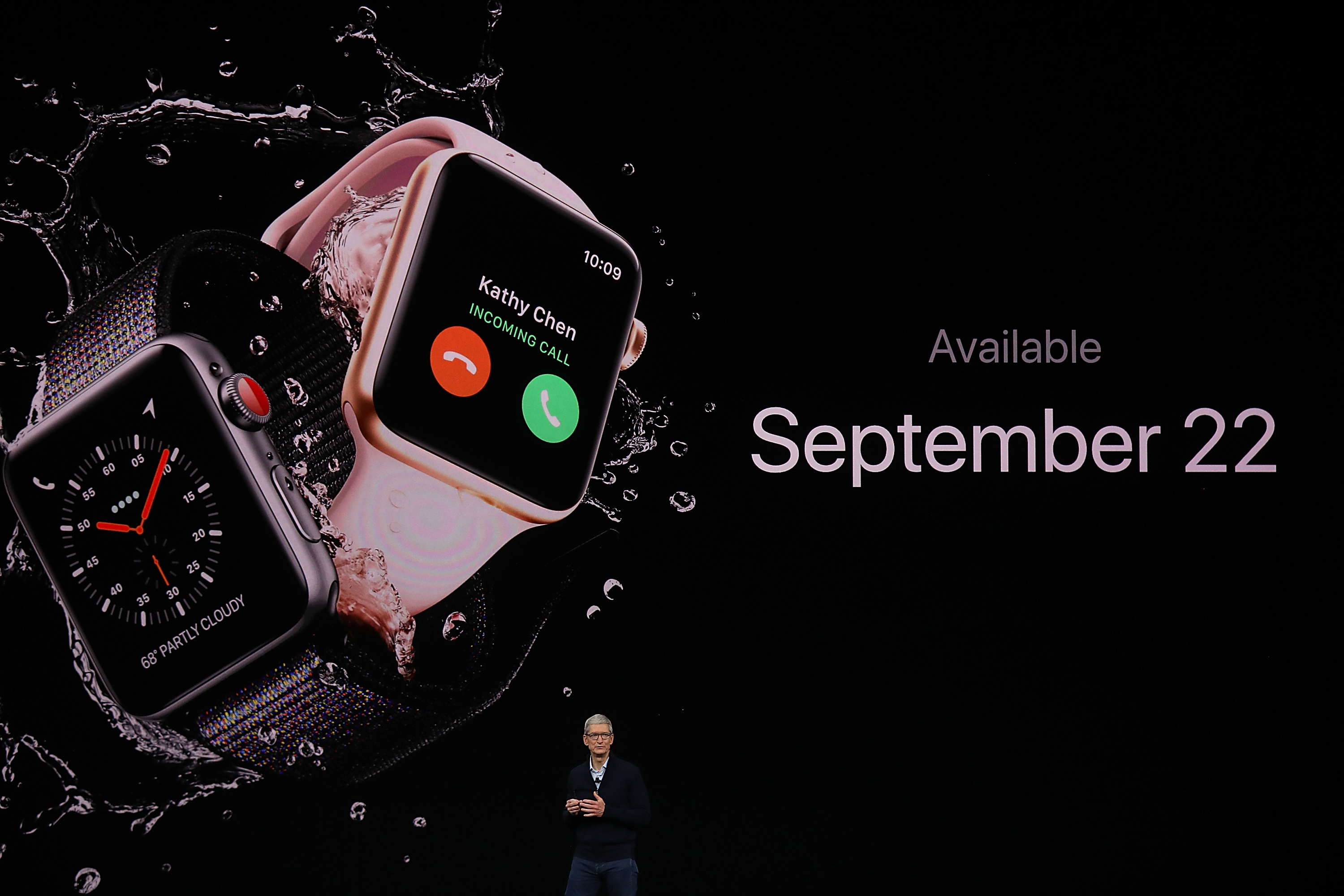 The new Apple Watch Series 3.
