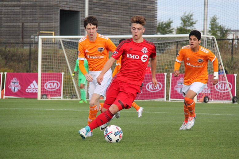 Toronto FC Academy take to the pitch against a Houston Dynamo side in GA Cup Qualifying action