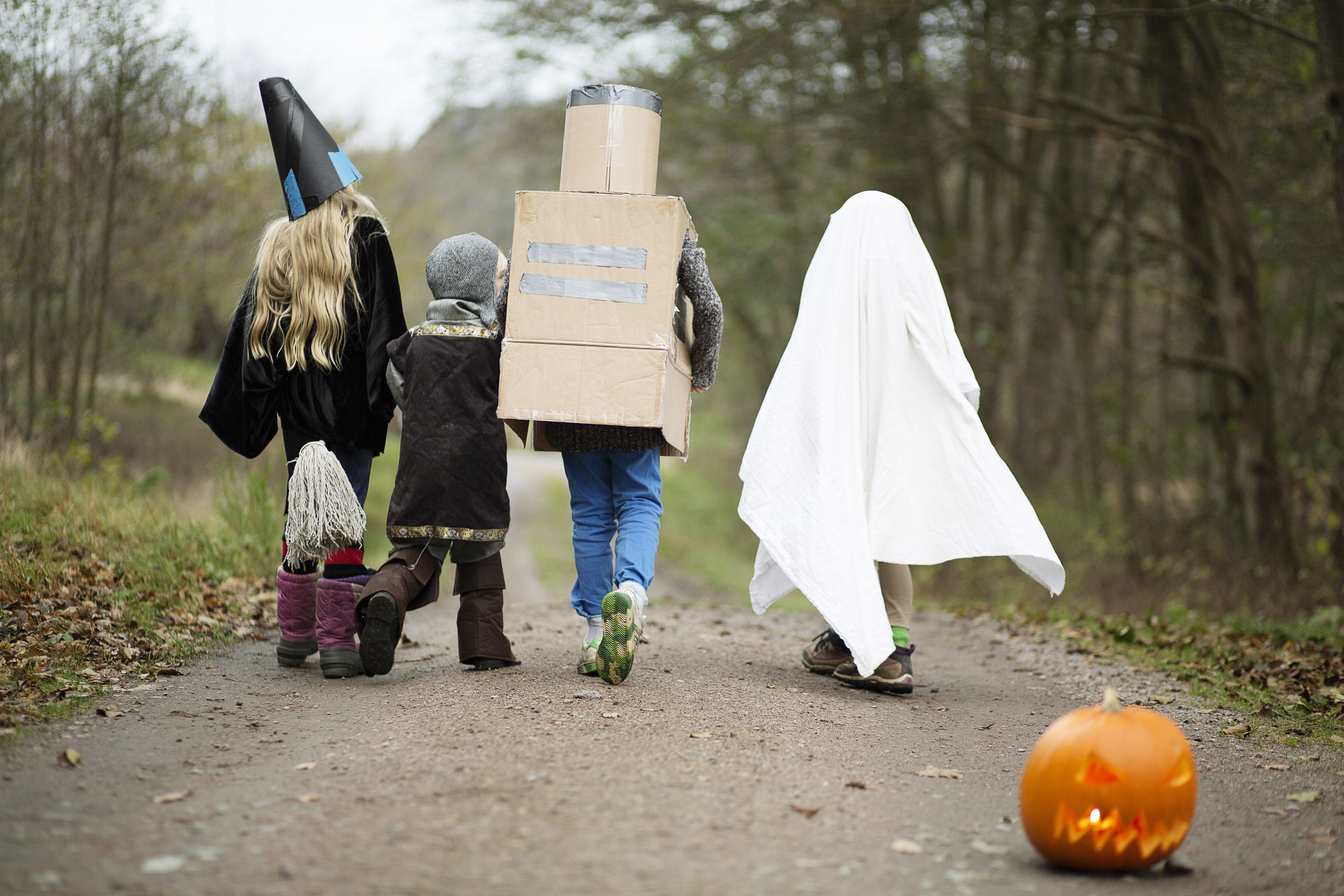 Children dressed up for Halloween