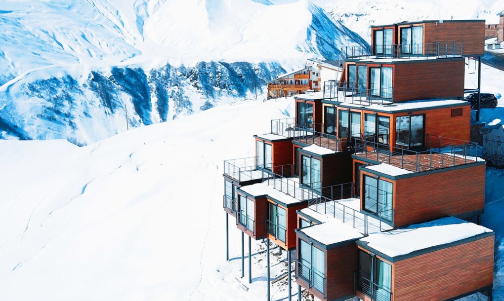 shipping container ski resort