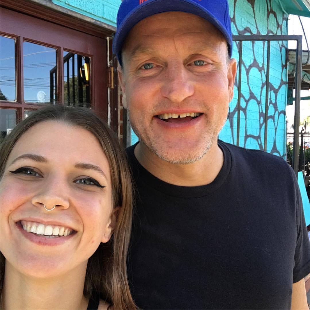 Woody Harrelson with a Counter Culture staffer