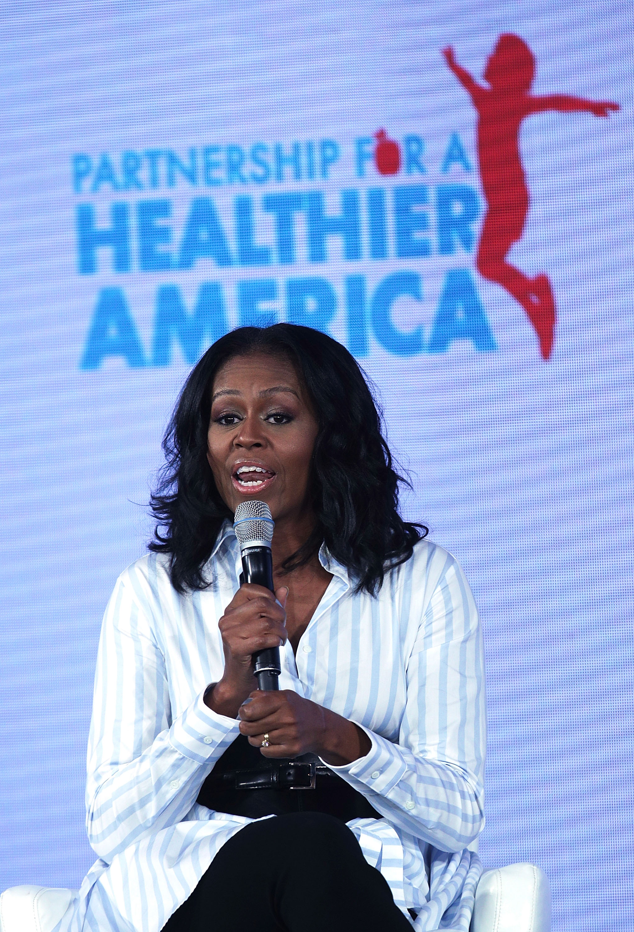 Former First Lady Michelle Obama Speaks At The Partnership for a Healthier America Summit