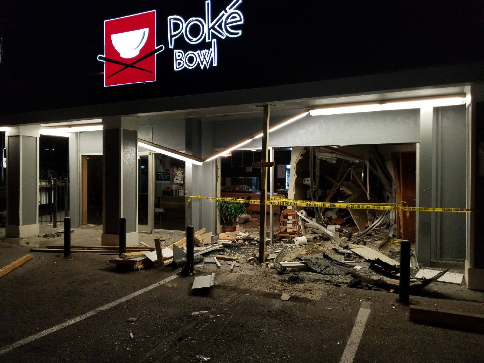 The damage at Poke Bowl