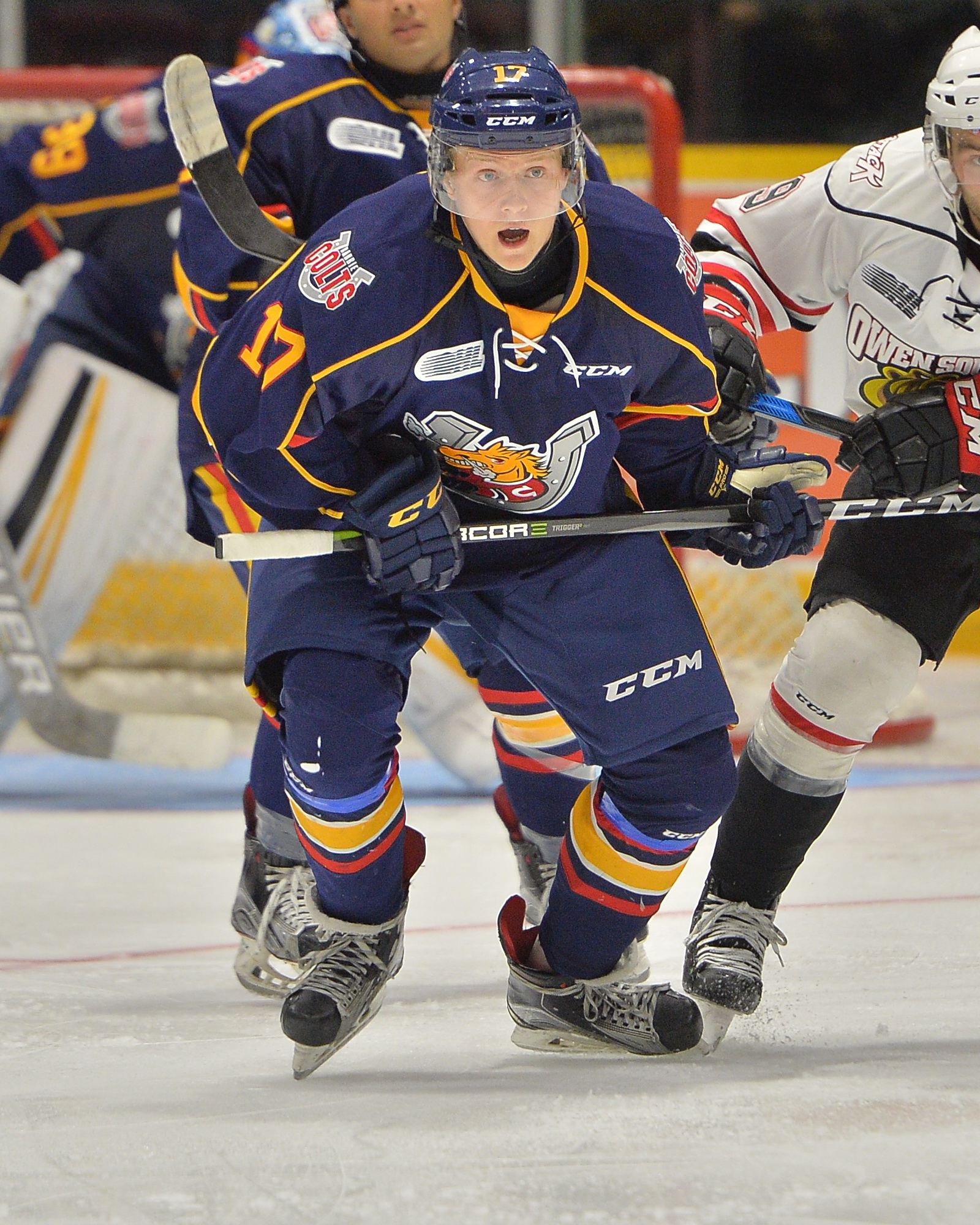 Alexey Lipanov of the Barrie Colts. Photo by Terry Wilson / OHL Images.