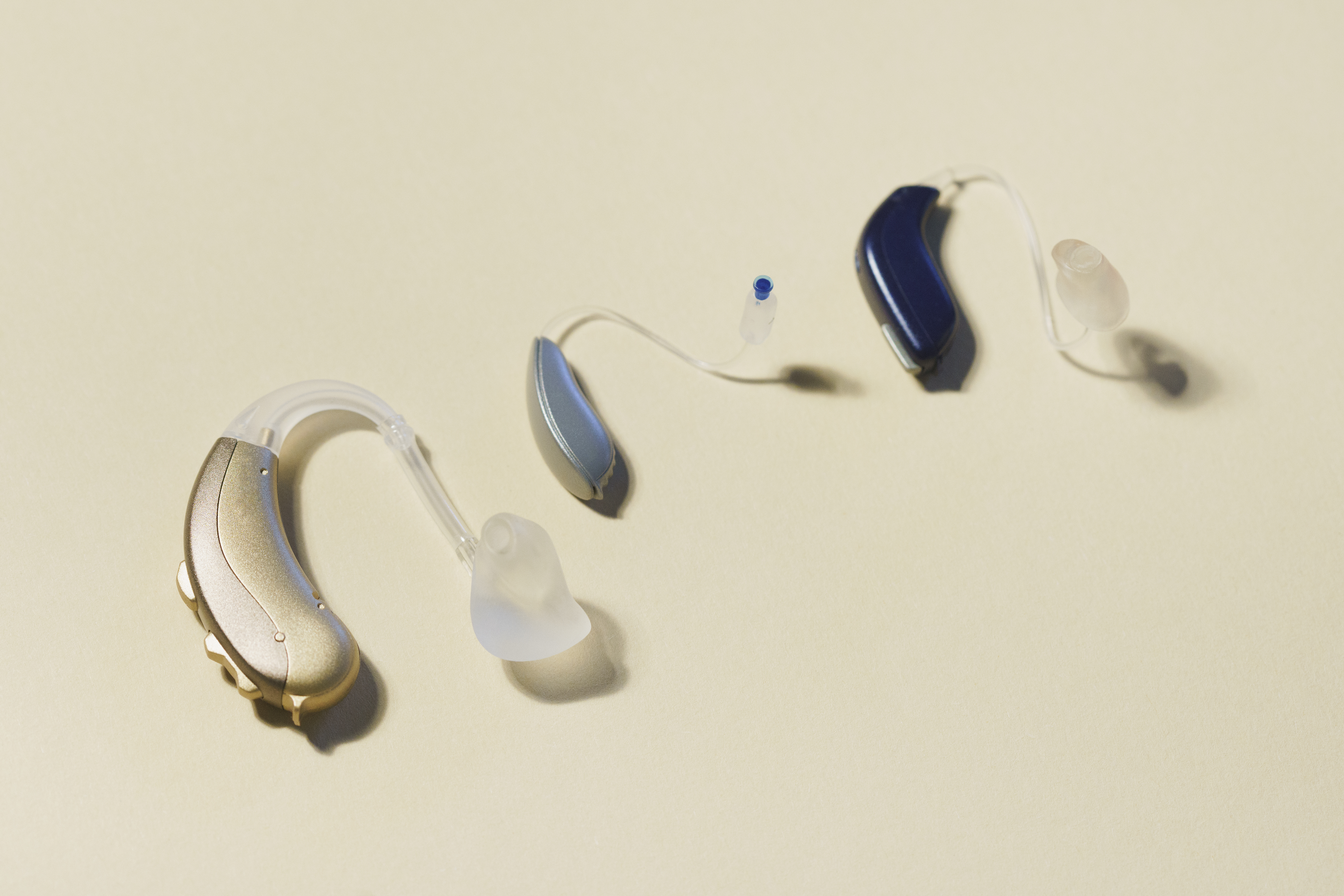 Three types of hearing aids