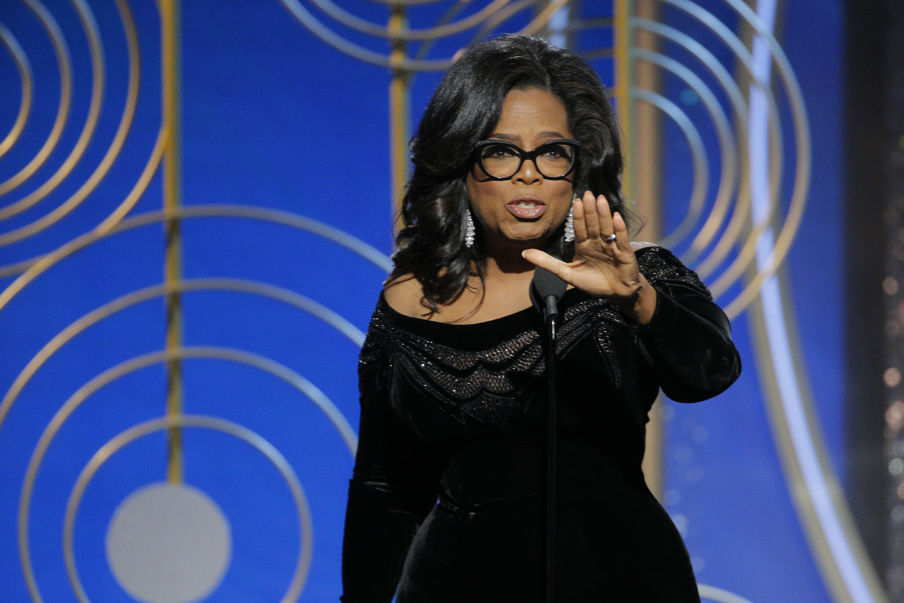 Oprah Winfrey at the 2018 Golden Globes.