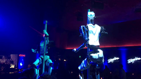 Pole dancing robots at CES 2018