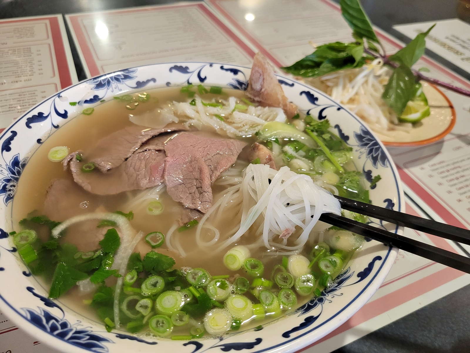 A bowl of pho.