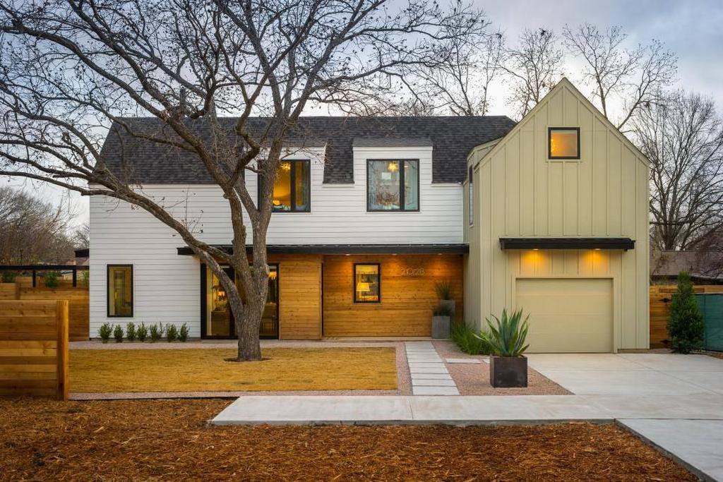 Two-story modern farmhouse style home