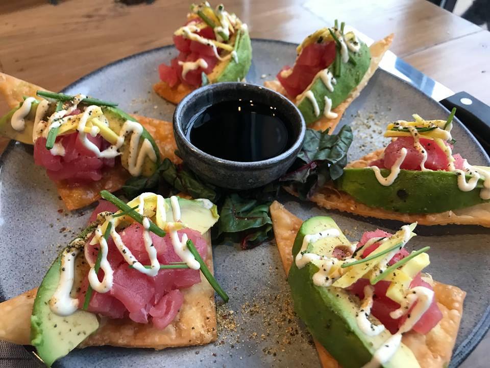 Tuna tartare with citrus wasabi and avocado at Craft Table &amp; Bar